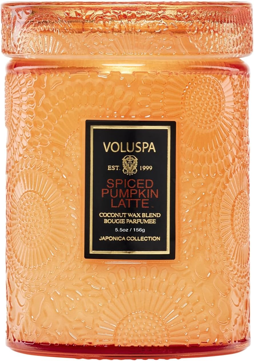 Voluspa Baltic Amber, Small Candle Jar, 5.5 oz, 50 Hour Burn Time, Coconut Wax for Clean Burning, Handcrafted in the USA