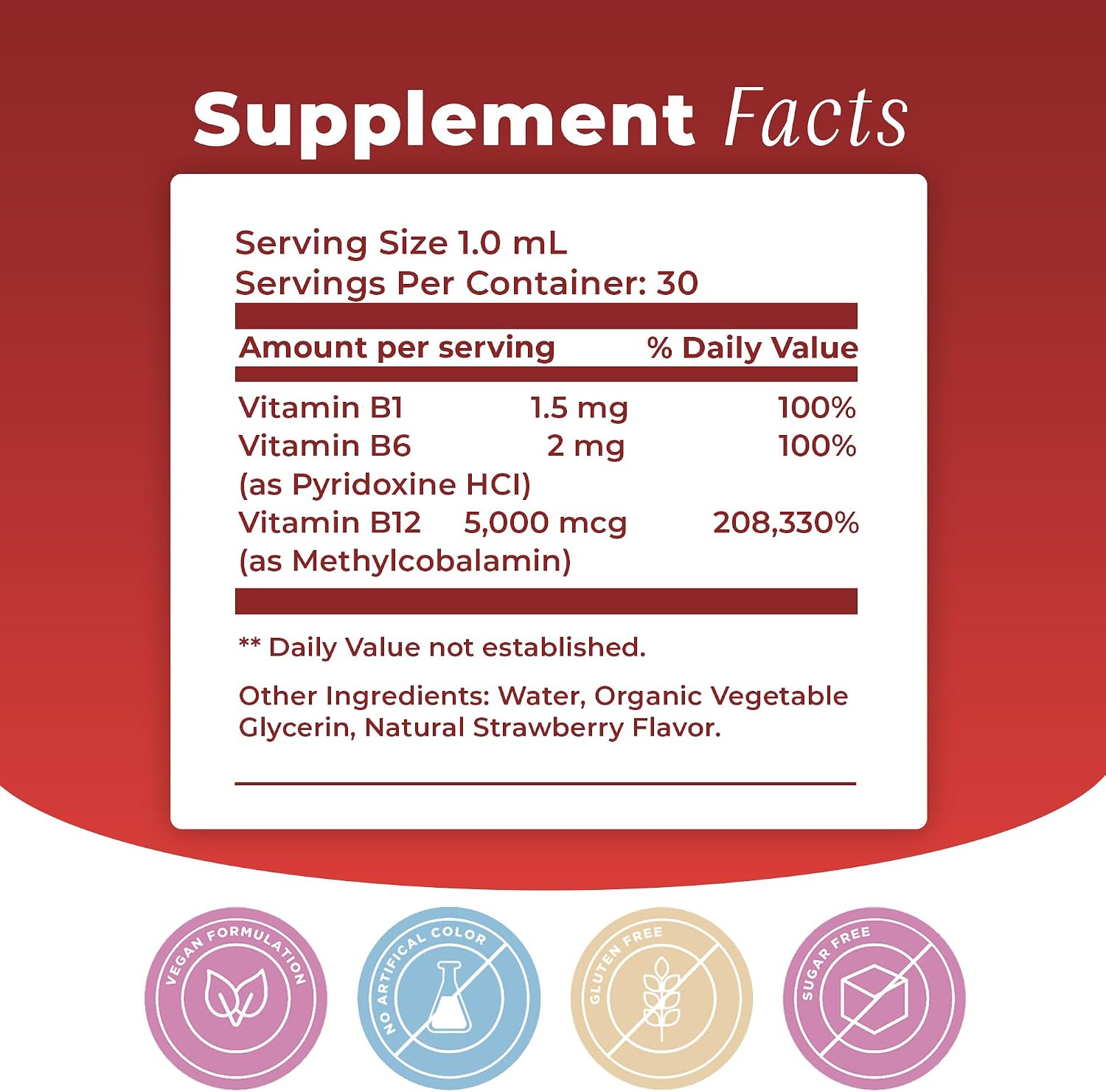 Vitamin B12 Sublingual Liquid Drops (5000 mcg) Plus B1 & B6 in Fastest Absorption Way. Best Formula to Support Brain Cells & Nerve Tissue