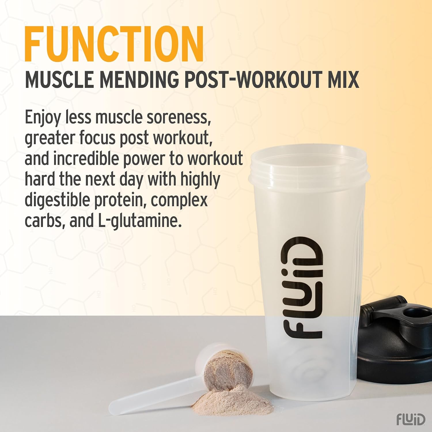 Fluid Recovery, Post-Workout Drink Mix, Whey Isolate Protein, L-Glutamine, Carbs, All Natural Ingredients, Gluten-Free, Lactose-Free (Tropical Fruit)