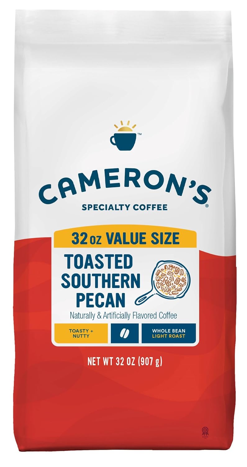 Cameron's Coffee Roasted Whole Bean Coffee, Flavored, Vanilla Hazelnut, 4 Pound