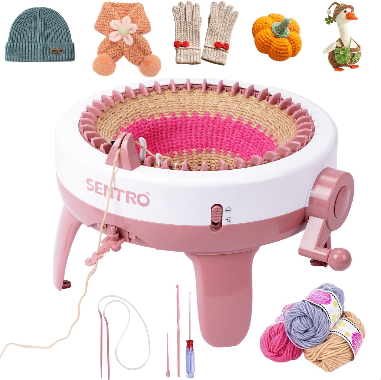 SENTRO 40 Needles Knitting Machine, All-in-One Knitting Loom Machine