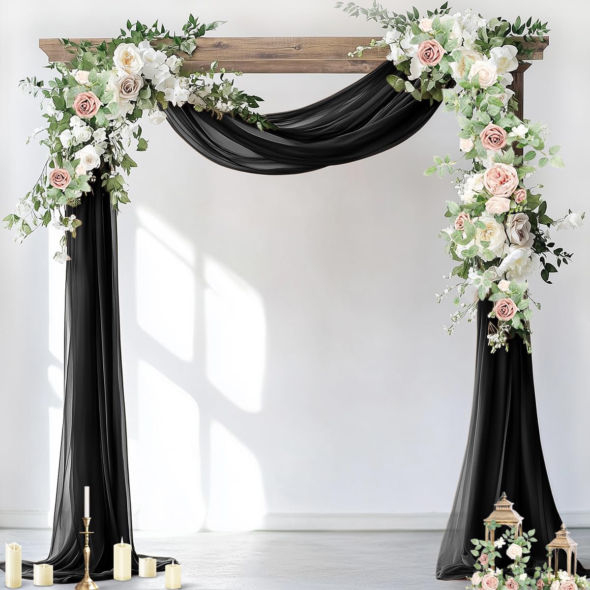 Wedding Arch Draping Fabric Sheer Chiffon Curtain Drape Wedding Party Decor