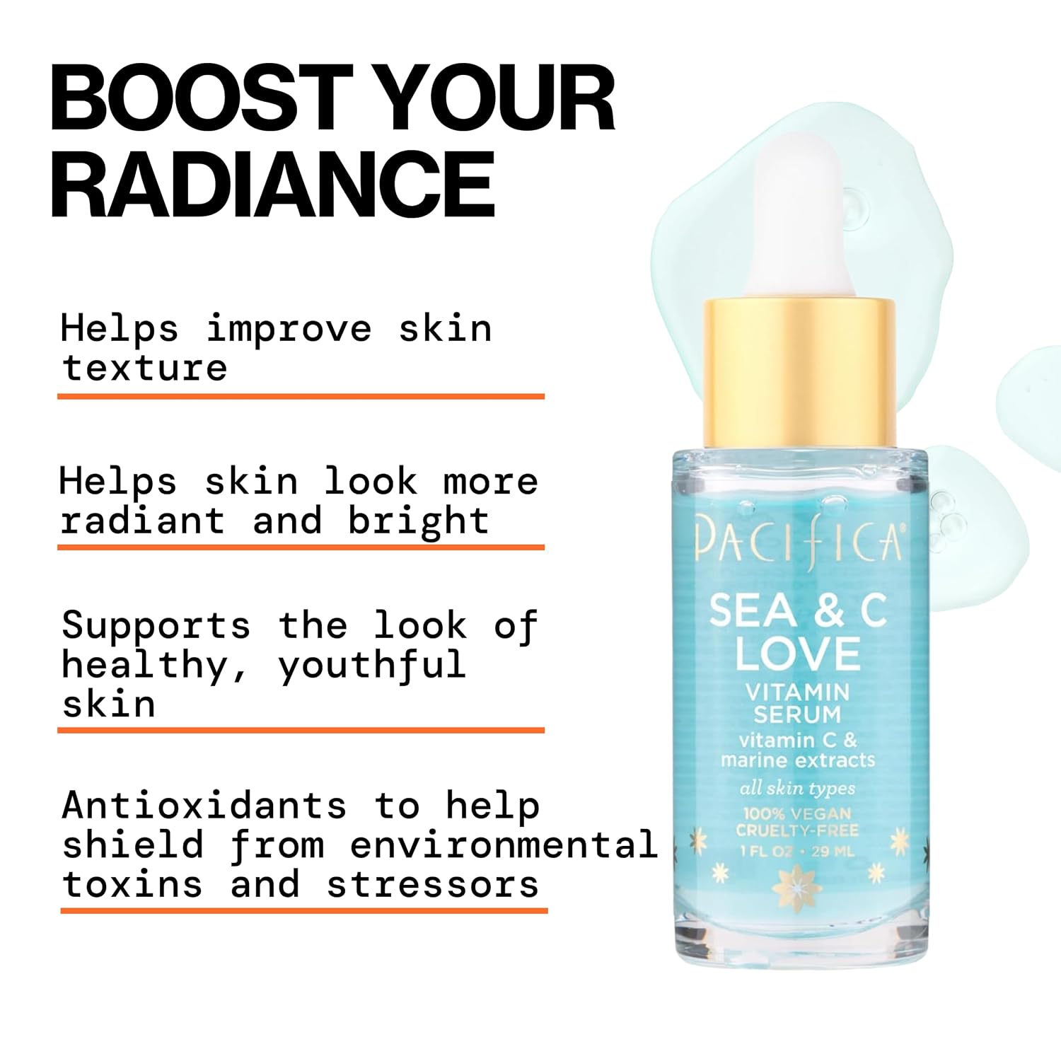 Pacifica Vitamin C Serum for Face – Glow Baby Brightening Facial Serum with Glycolic Acid – Vitamin C Booster Skin Care, Dark Spot Corrector, Vegan Skincare for Glowing Skin, Dermatologist Tested