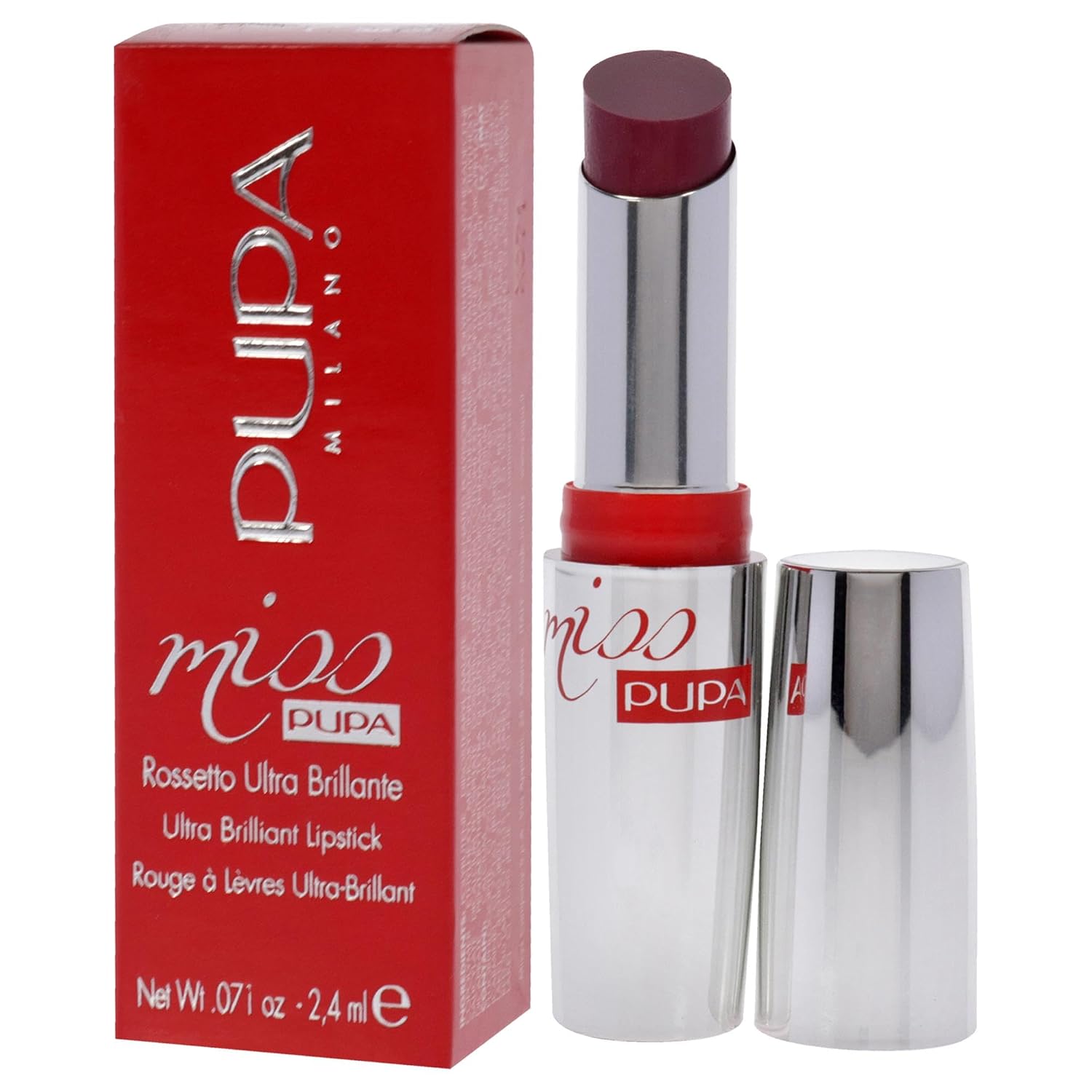 Pupa Milano Miss Pupa Ultra Brilliant Lipstick - 102 Candy Nude for Women - 0.071 oz Lipstick