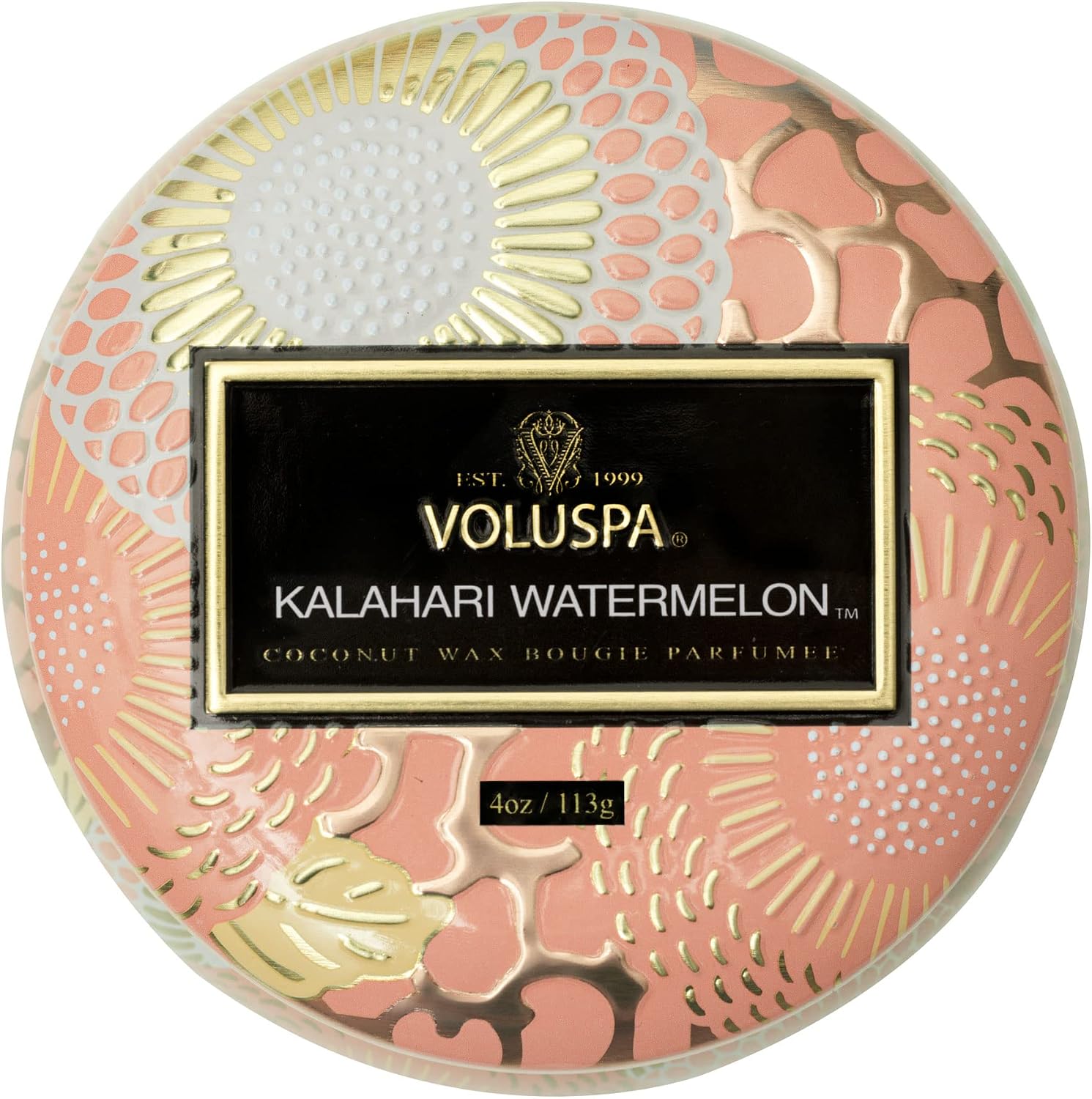 Voluspa Baltic Amber Candle | Mini Tin | 4 Oz. | 25 Hour Burn Time | Coconut Wax for a Cleaner Burn