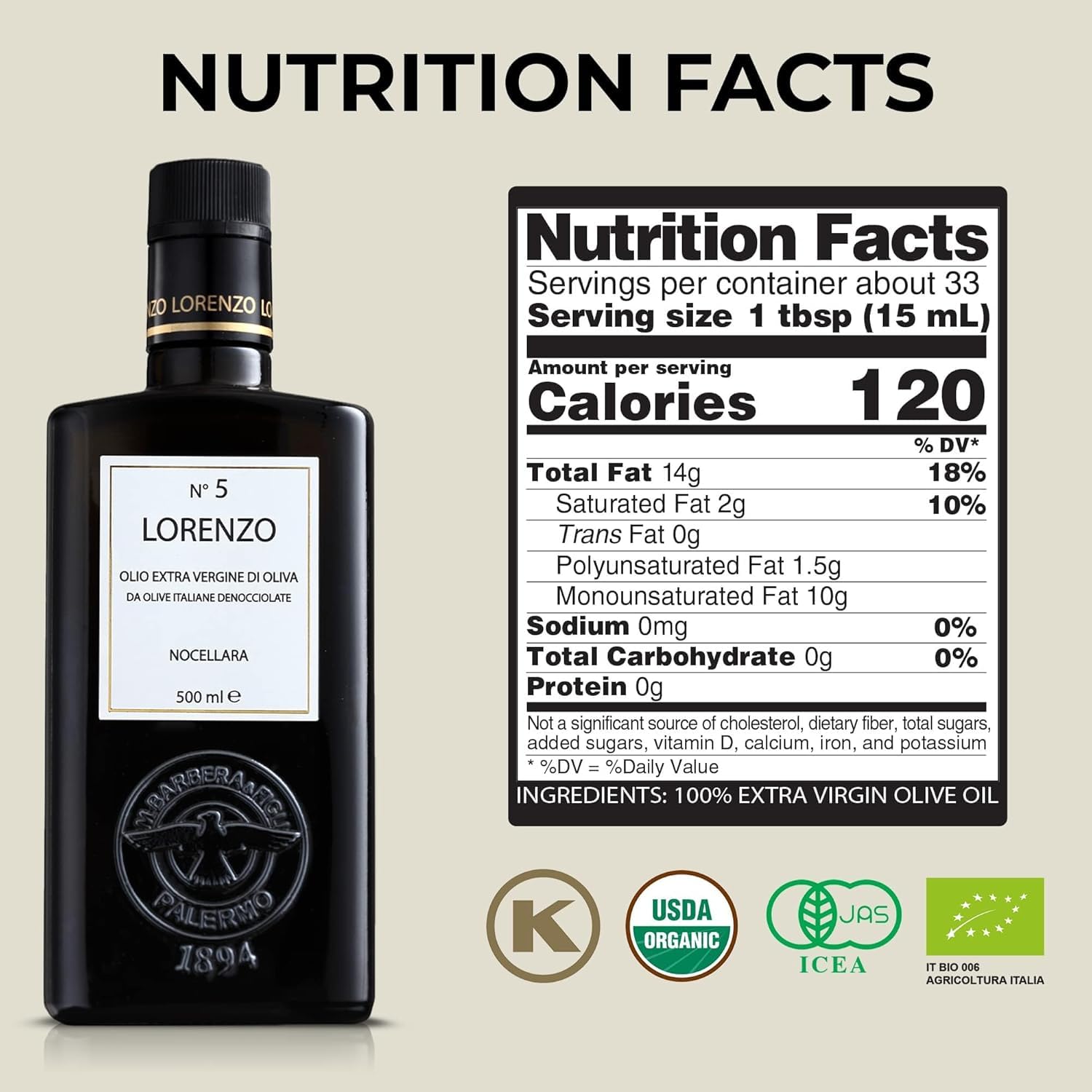 Barbera Lorenzo No. 5 Extra Virgin Olive Oil