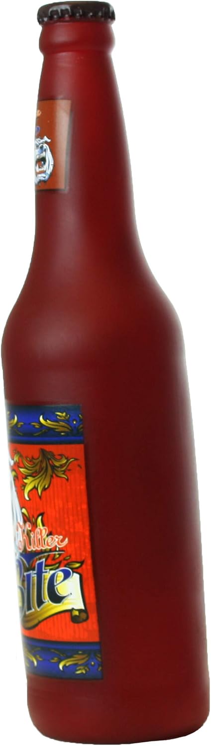 SILLY SQUEAKERS Tuffy Beer Bottle Dog Toy: Squeaky Dog Toy, Washable and Floats, Vinyl