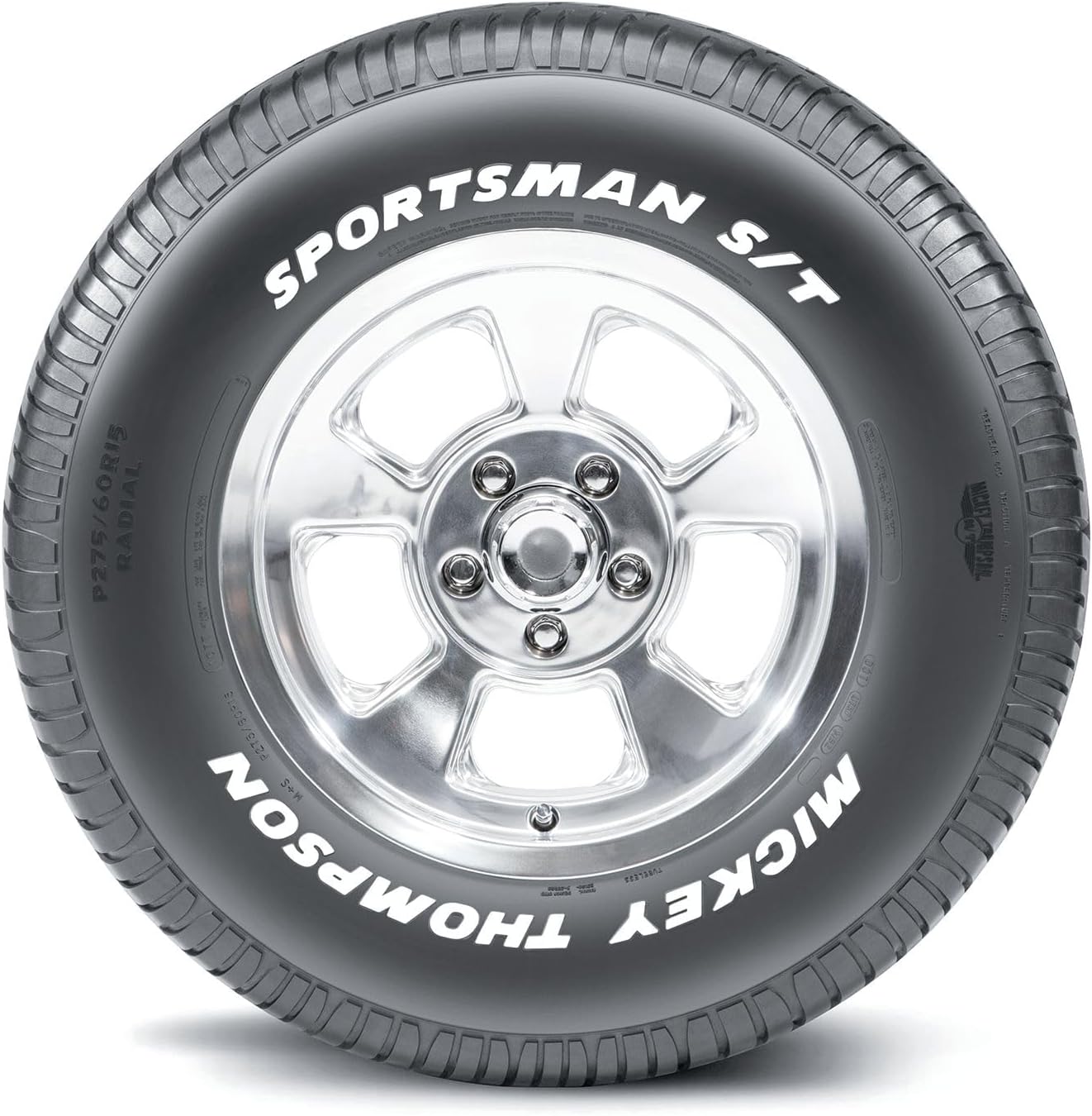 Mickey Thompson Sportsman S/T P255/60R15 102T SL | Truck/SUV Touring All Season Traction 102T Rated Standard Load Radial Construction Raised White
