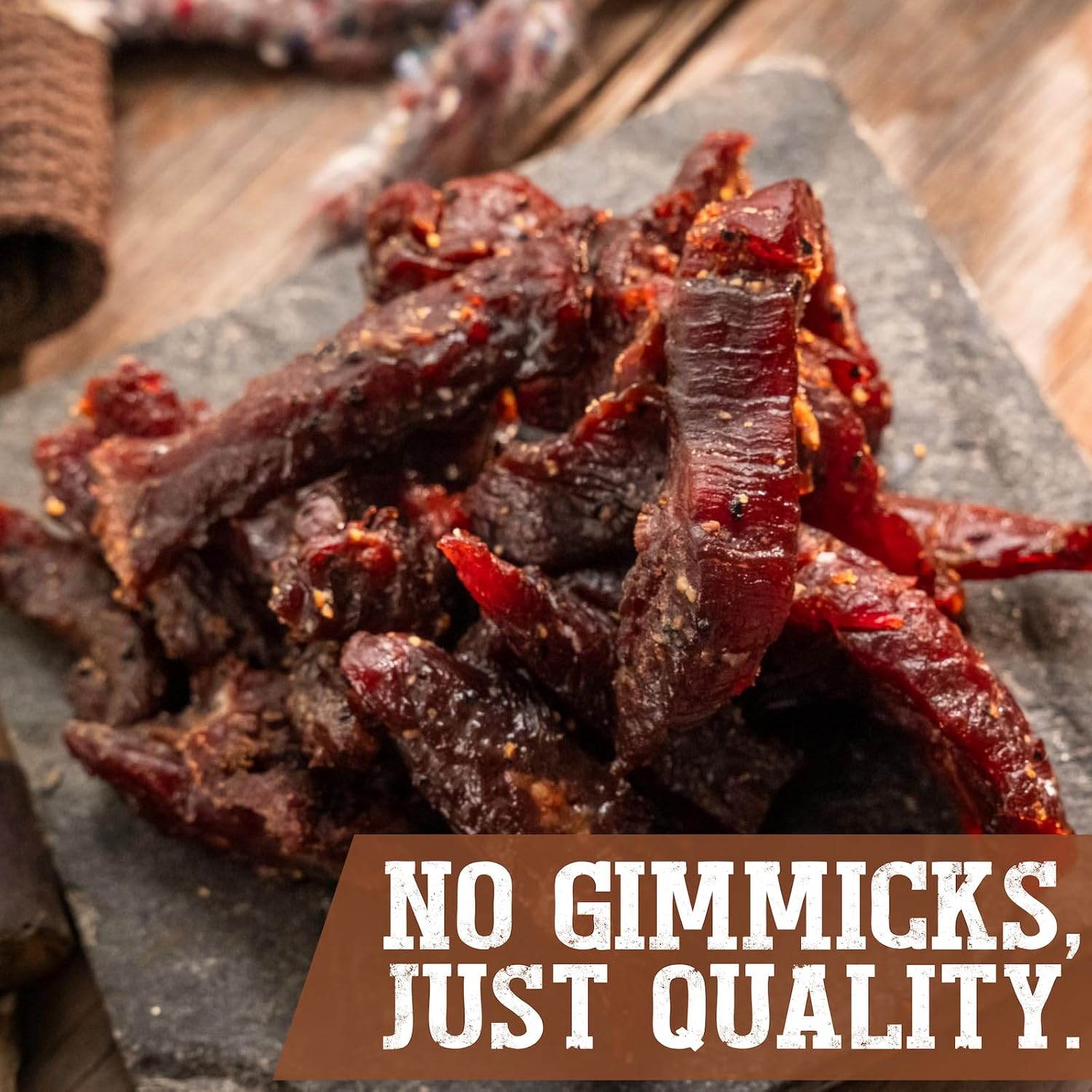 Cattleman's Cut Original Beef Jerky, Premium Marinated Steak High Protein Meat Snacks, Keto Friendly, Gluten Free, Carnivore Travel Snack, Resealable Bag, 10 Ounces