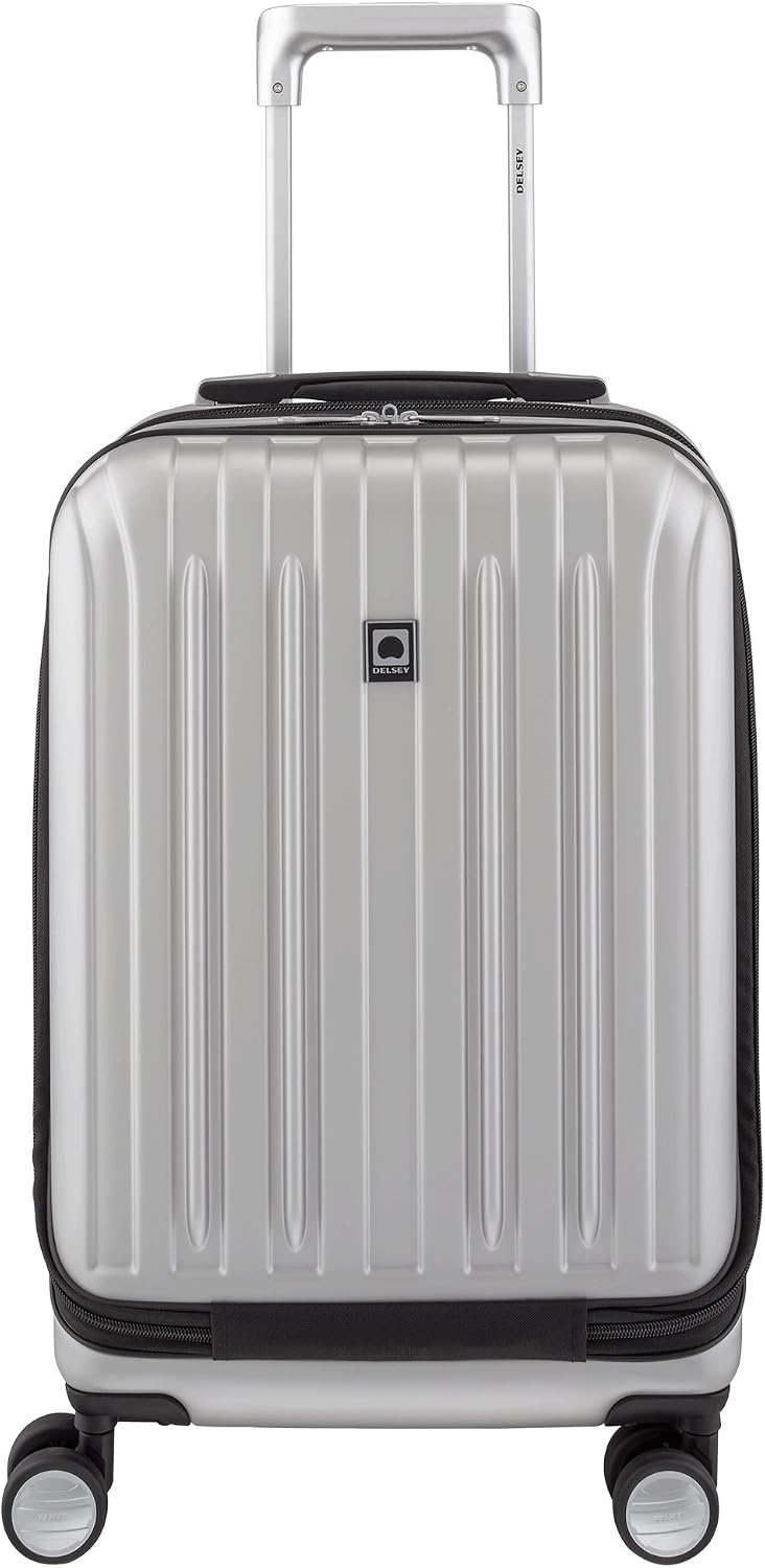 DELSEY PARIS Titanium Hardside Expandable Luggage with Spinner Wheels Carry-On Luggage, Graphite, Carry-On 19 Inch