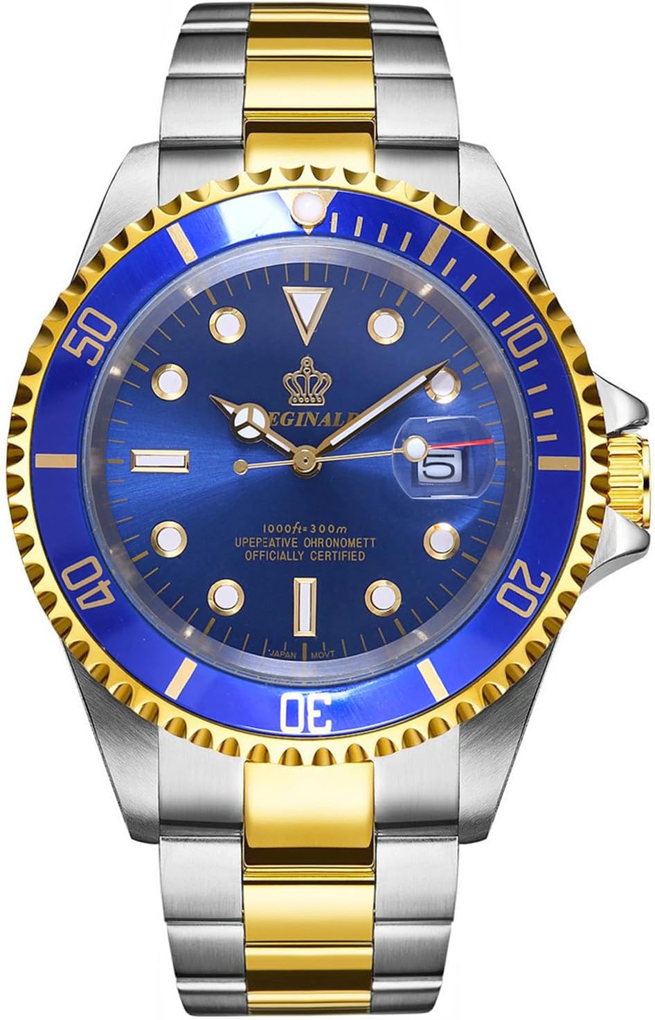 Reginald Men's Diver-Inspired Quartz Watch Sapphire Crystal 40mm