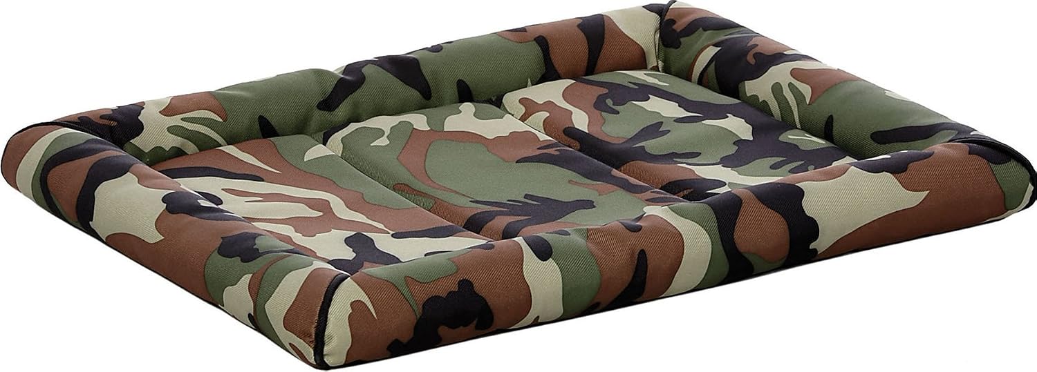 MidWest Homes for Pets Intermediate QuietTime MAXX Ultra-Rugged Dog Bed, Water & Odor Resistant, Bolstered Edge, Non-Slip Bottom, Fits 36-inch Crates, Black