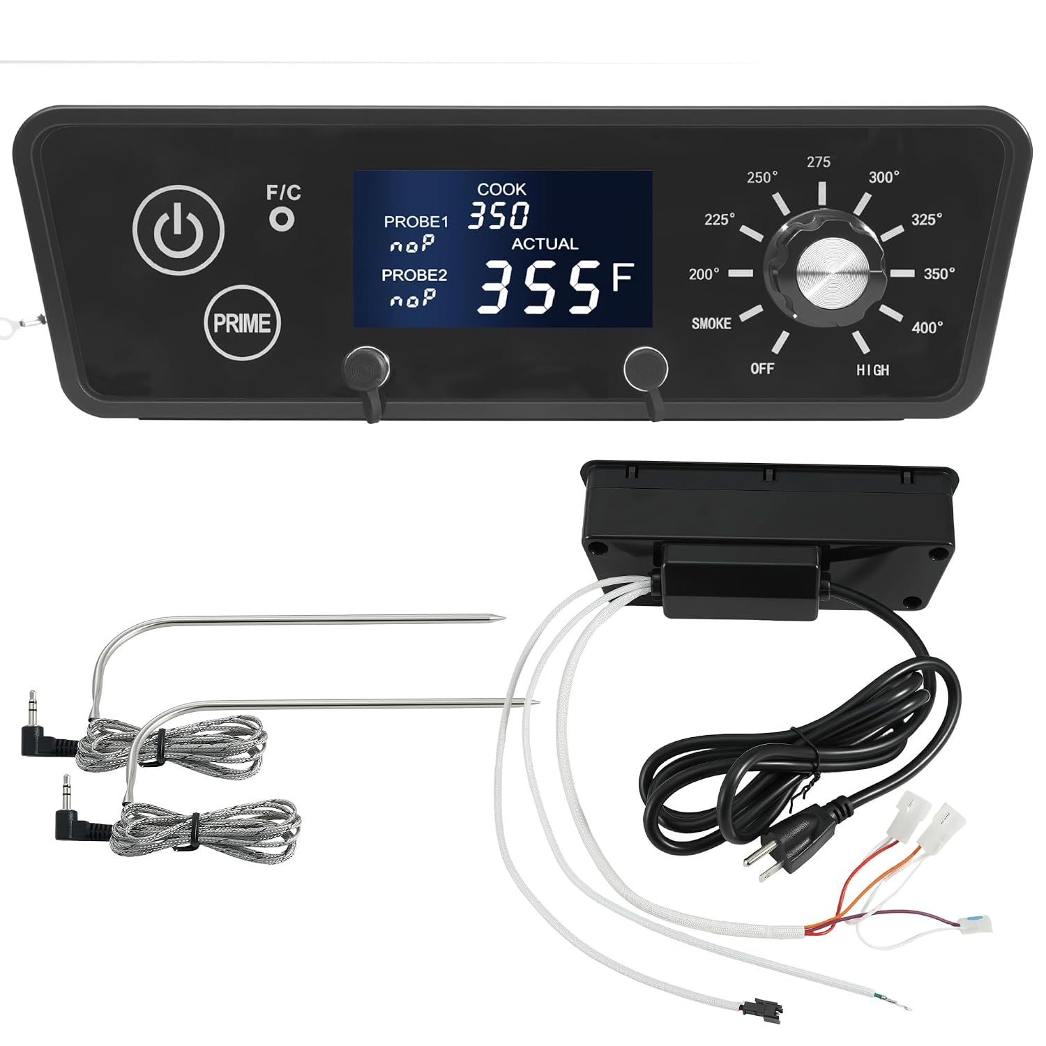 Digital Trapezoid Grill Controller Kit Thermostat Controller Board Replacement Parts Compatible with Pit Boss Vertical Pellet Smoker Copperhead