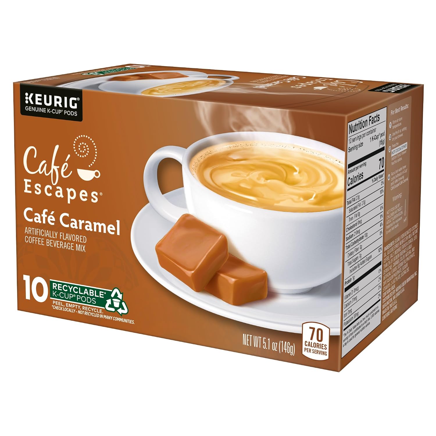 Cafe Escapes Milk Chocolate Hot Cocoa Keurig Single-Serve K-Cup Pods, 96 Count