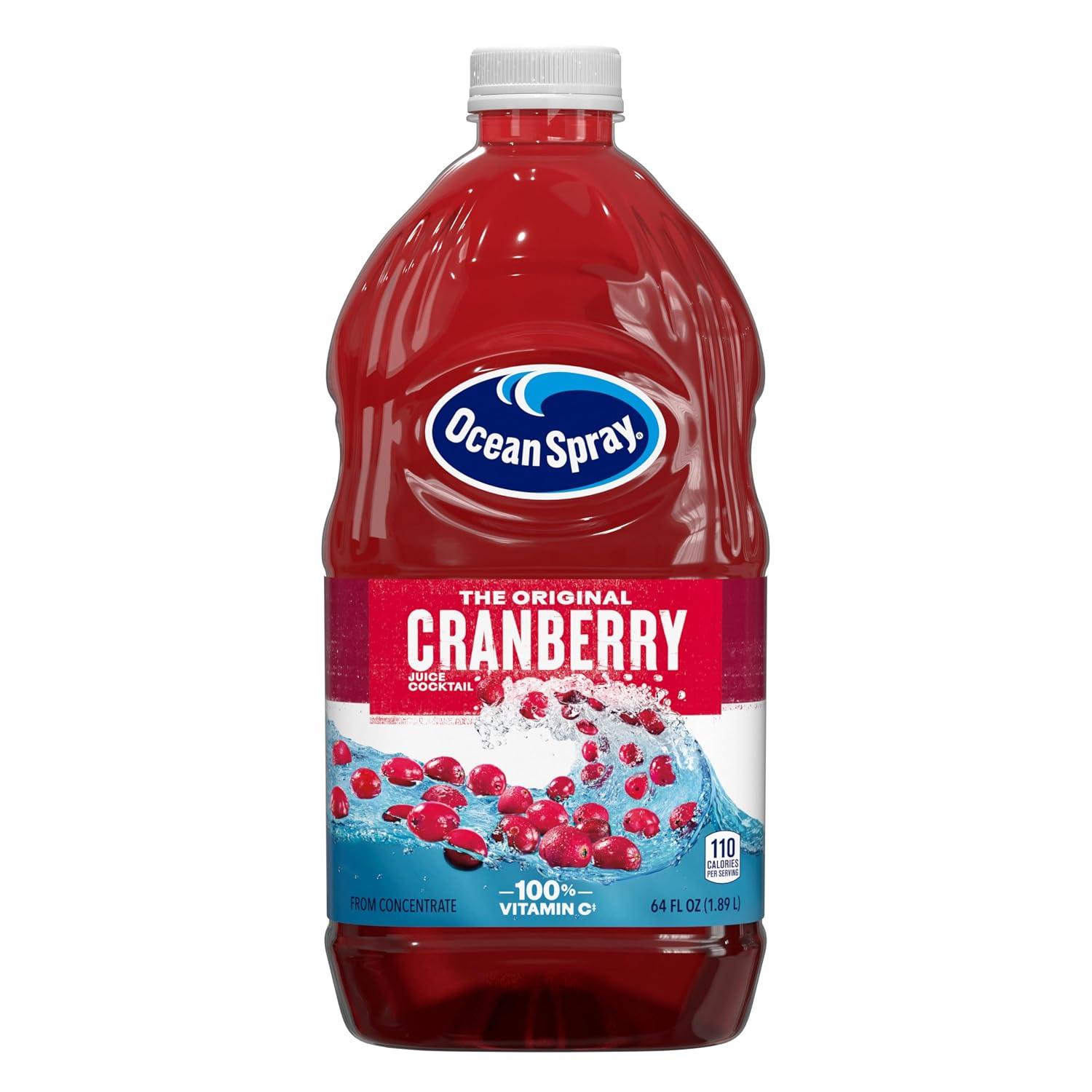 Ocean Spray® Cran-Apple™ Juice Drink, 64 Ounce Bottle, 8 Count | Ocean Spray® Cran-Apple™ Juice Drink, Made with Real Fruit Juice, 64 Fluid Ounce Bottle