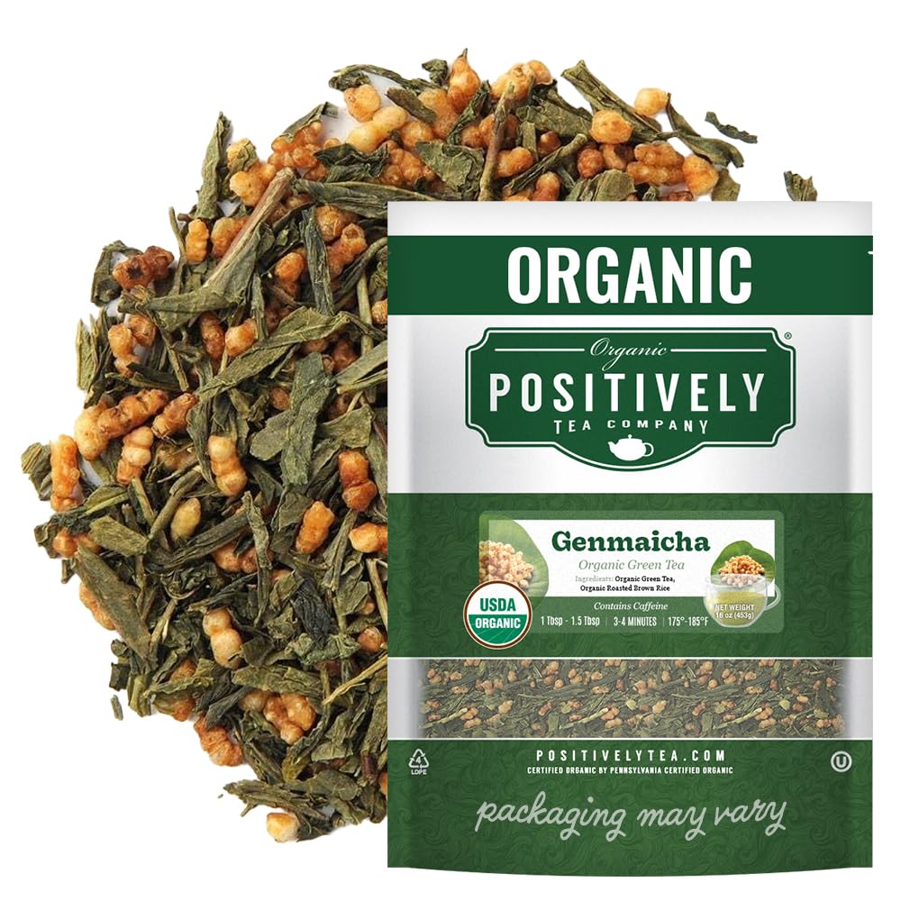 Organic Positively Tea Company, Pinhead Gunpowder Green Tea, Loose Leaf, 16 Ounce