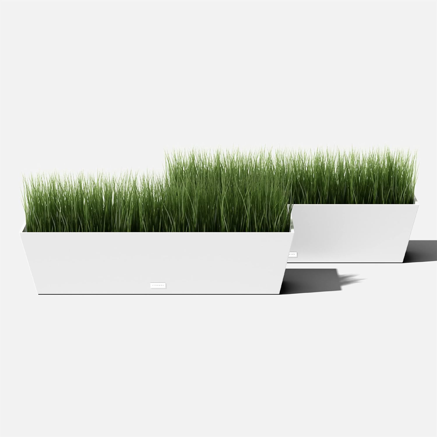 Veradek Pure Series Window Box Planter - Tapered Outdoor Planter | Made From Durable Plastic With Pre-Drilled Drainage Holes. Modern Patio/Tabletop Décor for Plants and Flowers
