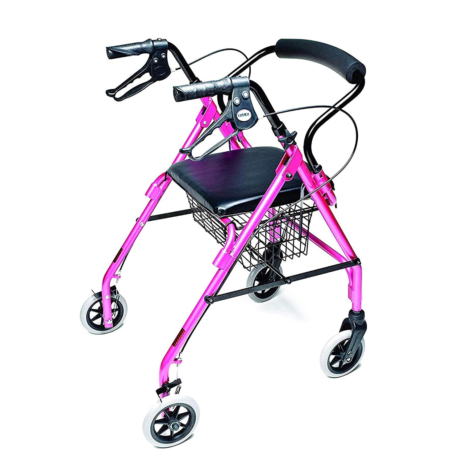 Lumex Walkabout Lite Rollator – Lightweight 14.5 lb. Rolling Walker with Seat for Seniors, Lavender