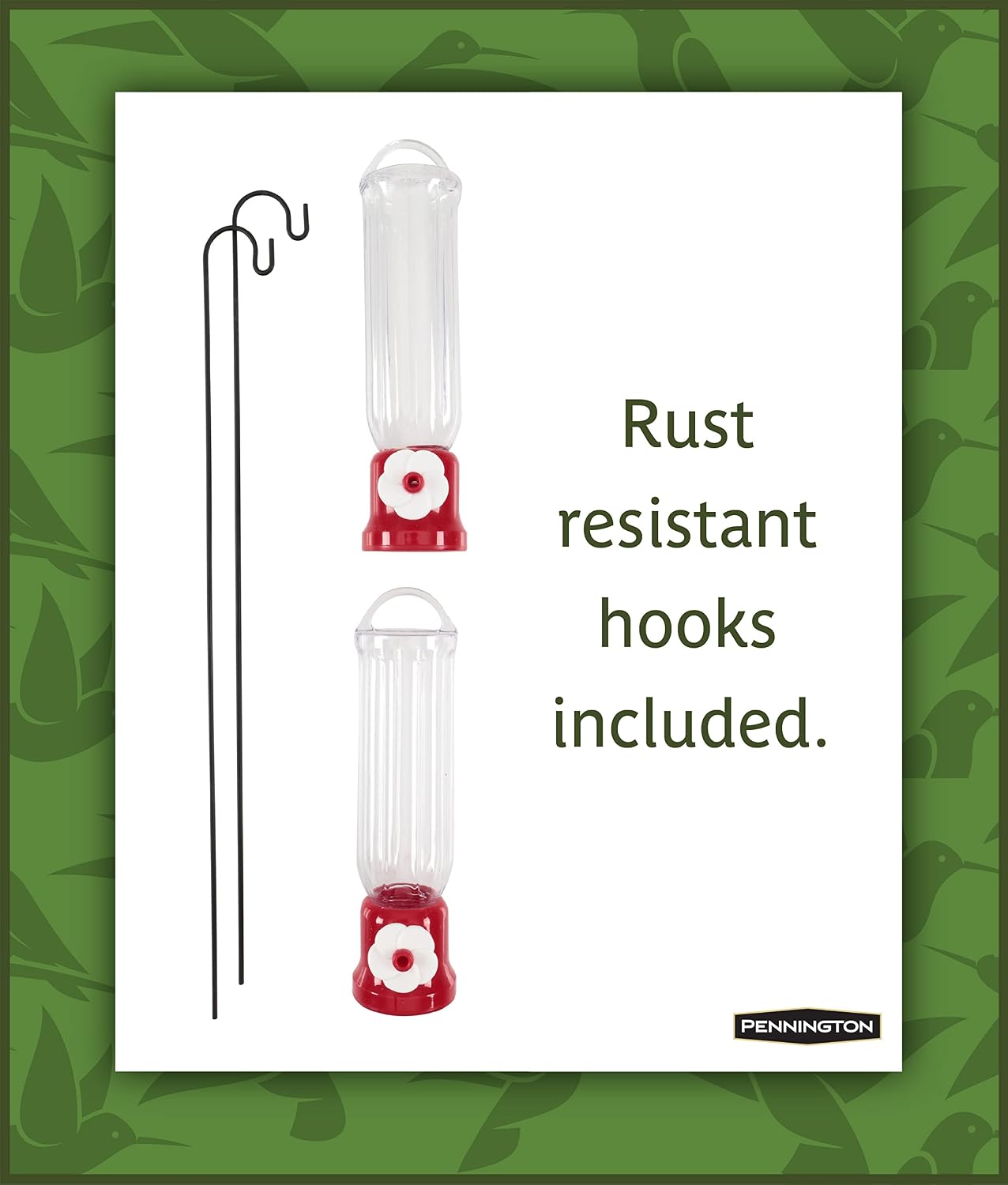 Pennington Planter Small Hummingbird Feeder, 2.3 Ounce Capacity | Hanging hummingbird feeder, dishwasher safe, disassembles fully