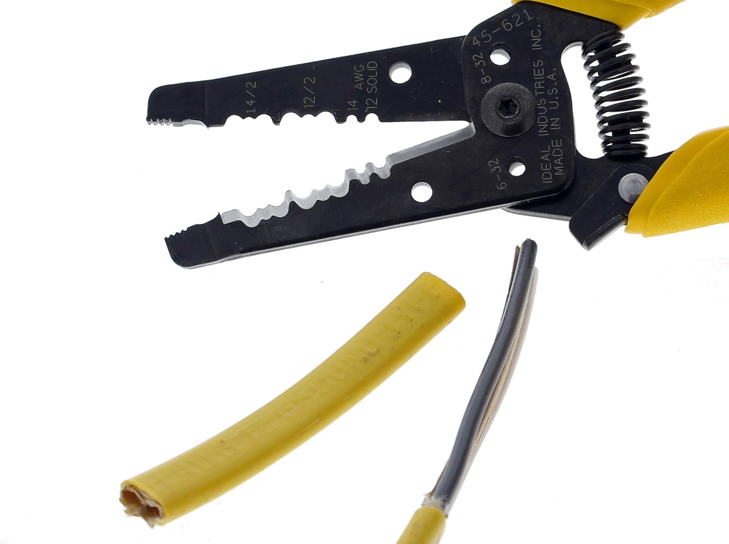 IDEAL Electrical Reflex Super T-Stripper Wire Strippers, 8–16 AWG Solid, 10–18 AWG Stranded, Ergonomic Wire Cutter and Stripping Tool with Textured Sleeves, Locking Handle