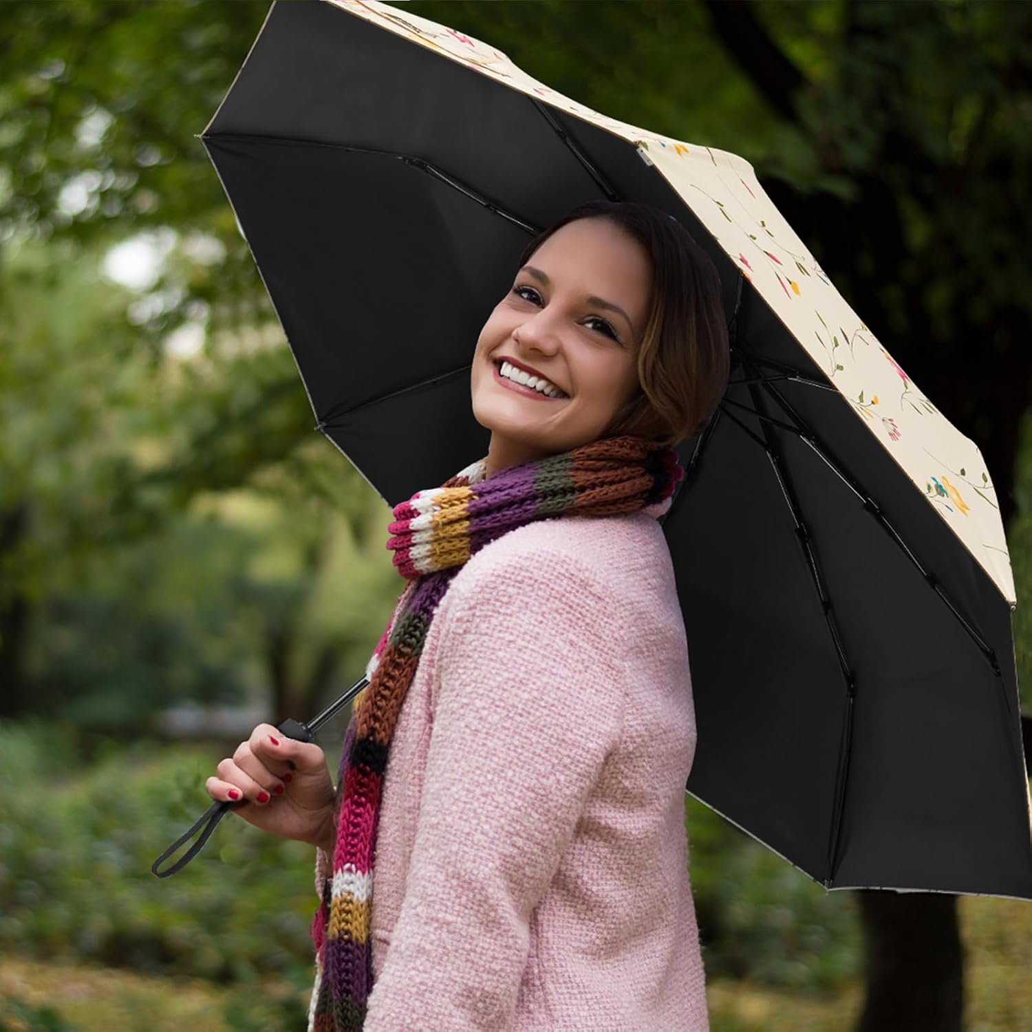 G4Free UPF 50+ UV Protection Travel Umbrella 42/46 Inch Auto Open Close