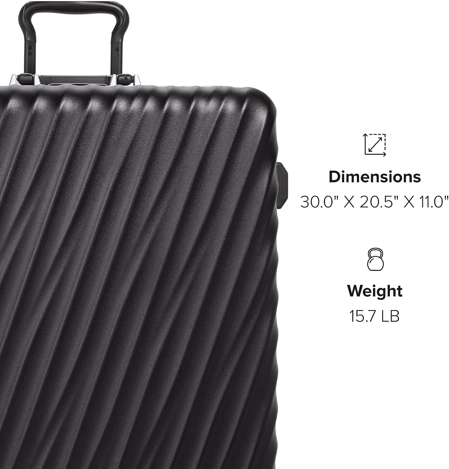 TUMI 19 Degree Frame Continental 4 Wheel Carry-On - Lightweight Suitcase - Hard Shell Luggage - 21.8" X 15.8" X 9.0" - Black Textured