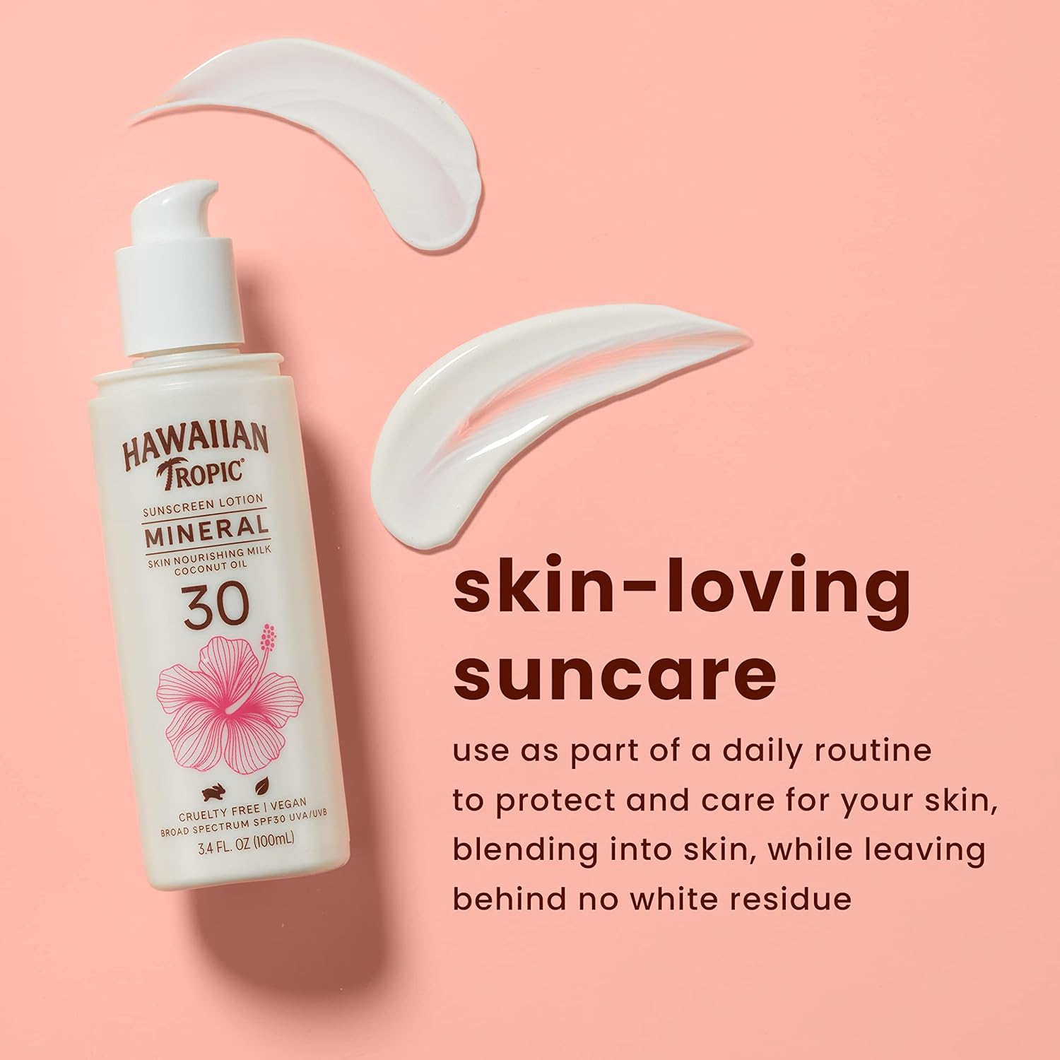 Hawaiian Tropic Mineral Sunscreen Lotion SPF 50, 3.4 Fl Oz