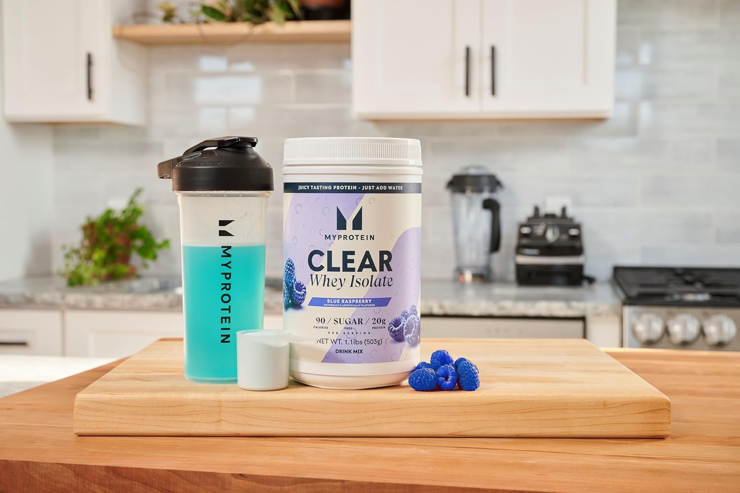 Myprotein Clear Whey Isolate Protein Powder, 35 Servings, (1.9lbs) Strawberry, 20g Protein per Serving, Naturally Flavored Drink Mix