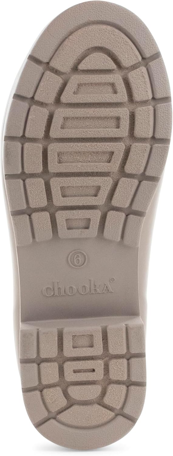 Chooka Women's Delridge Waterproof Faux Fur Chelsea Rain Boot Slip On