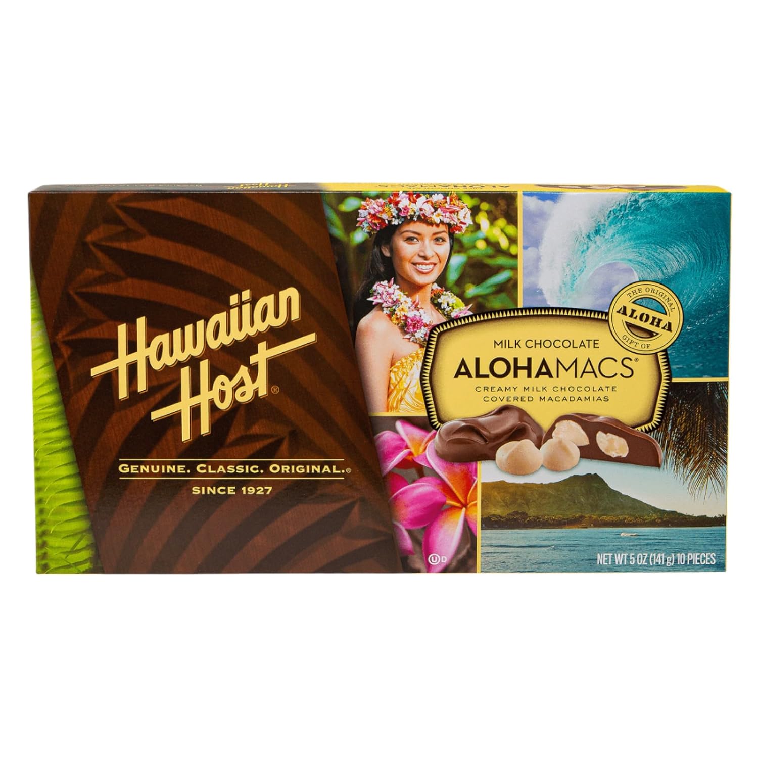 Hawaiian Host Aloha Macs Milk Chocolate Macadamia Nuts (6 ounce box, 12 pieces) (1 Box)