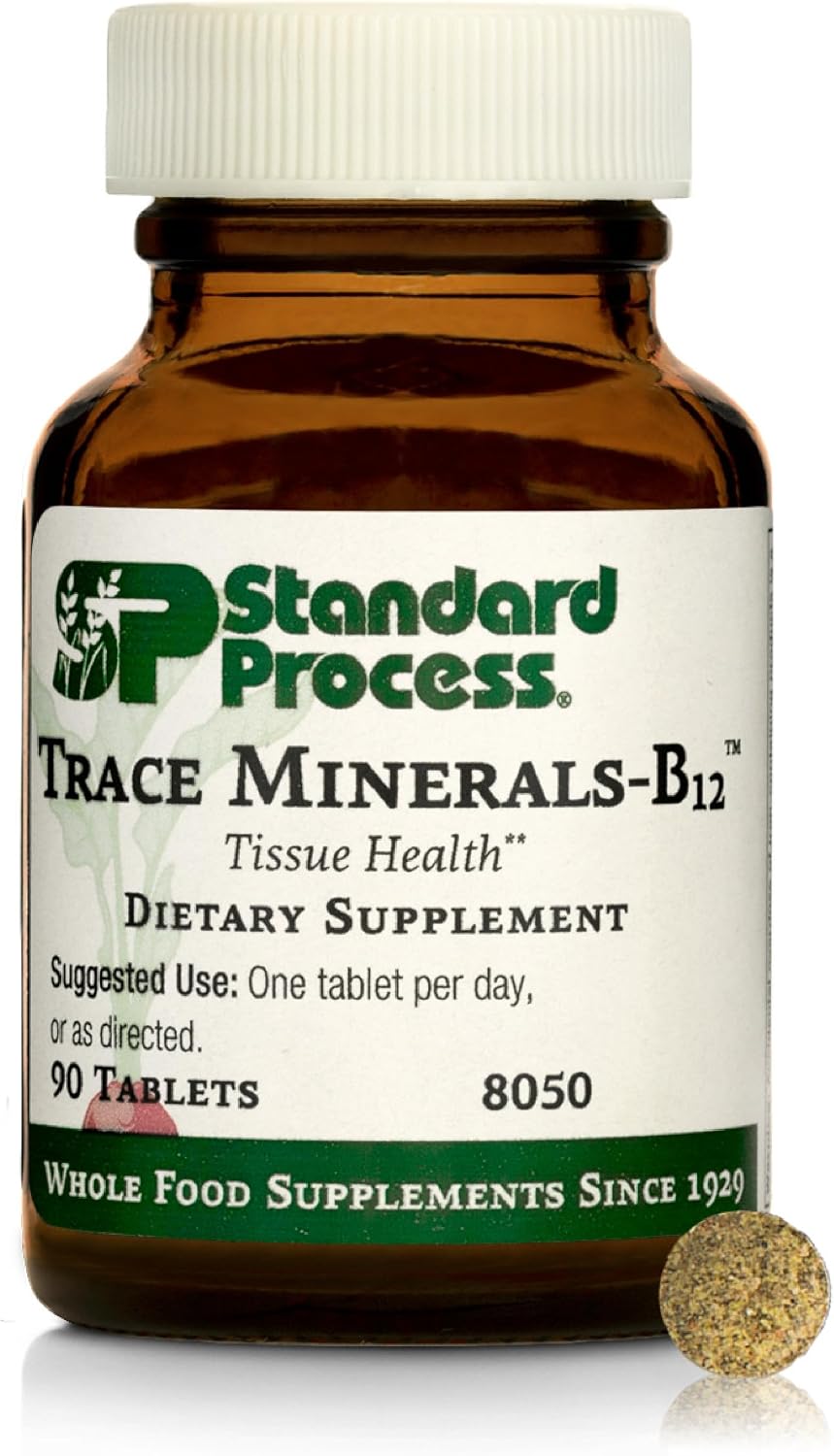 Standard Process Trace Minerals-B12 - Thyroid & Cell Functioning Support with Iodine