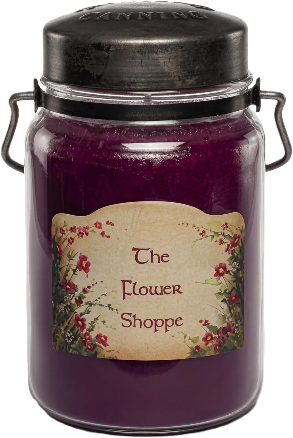 McCall’s Candles | Hot Buttered Rum | 26 oz Scented Candle | USA-Poured | Vintage Rustic Jar with Carrying Handle | Warm Buttery Spiced Rum Fragrance