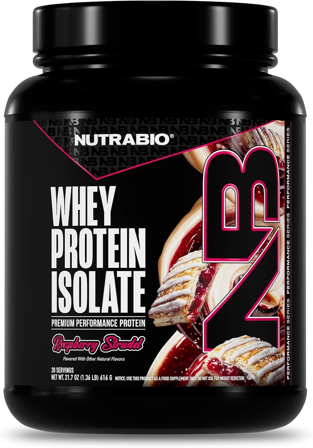 NutraBio 100% Whey Protein Isolate Protein Powder, 25g Protein with Complete Amino Acid Profile, Non-GMO, Soy & Gluten Free, Low Carb, Low Calorie Whey Protein Powder, Raw Unflavored, 20 Servings