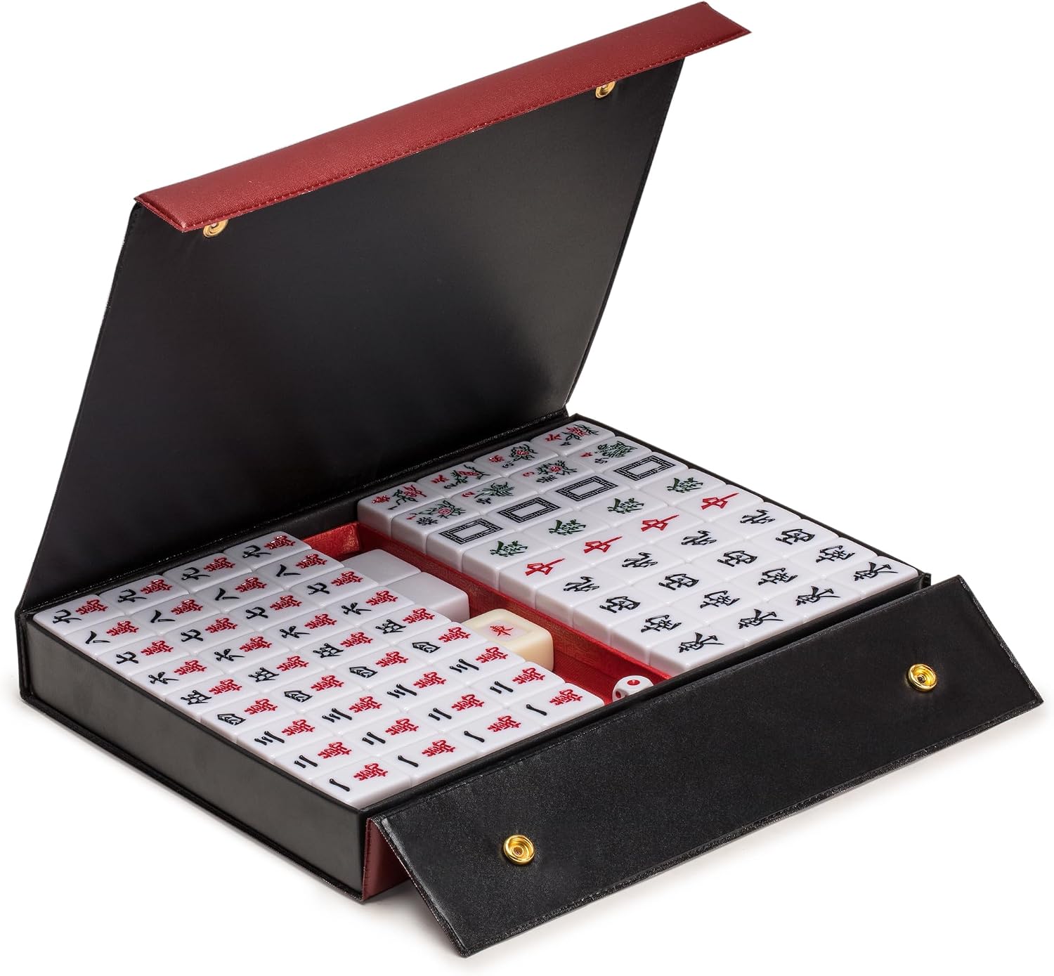 Yellow Mountain Imports Chinese Mahjong Set – Rouge Heritage – 146 Medium Tiles, Professional Set for Chinese-Style Play [中式麻將 專業套裝]
