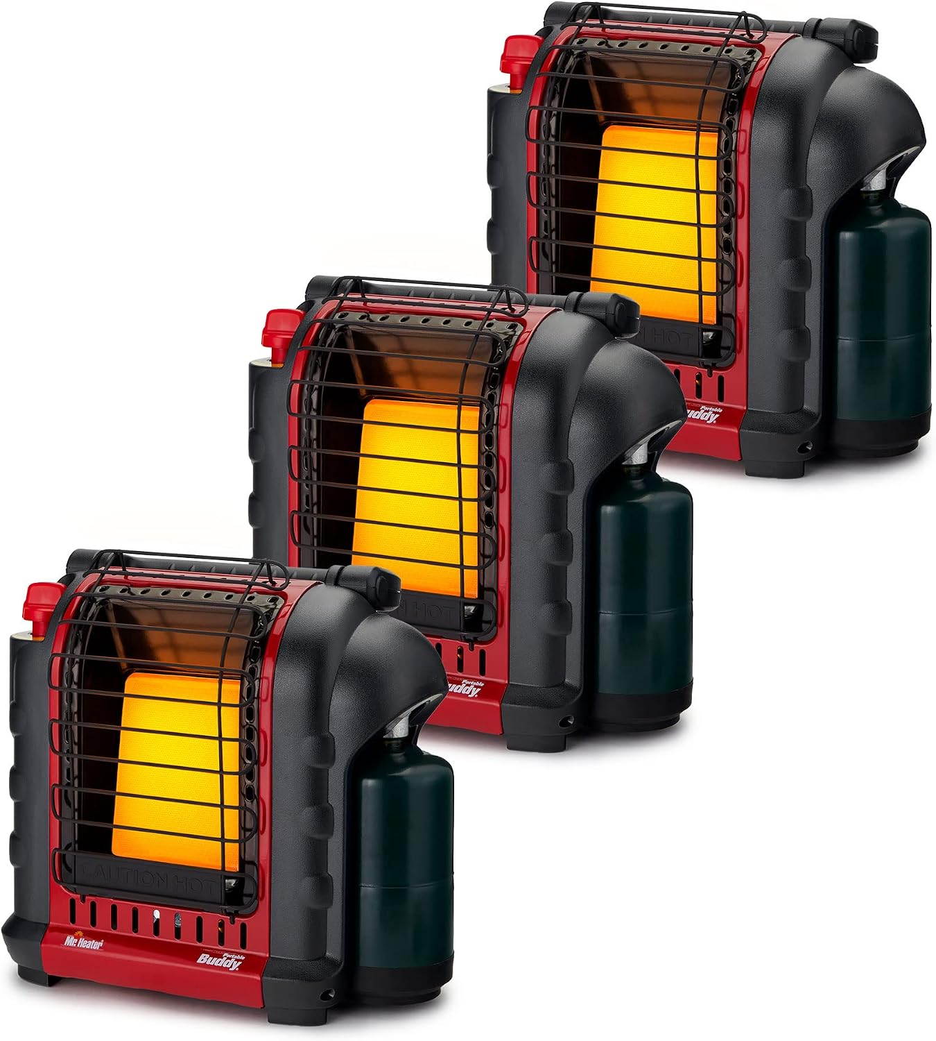 Mr. Heater Portable Buddy Outdoor Camping, Hunting Propane Gas Heater (3 Pack)