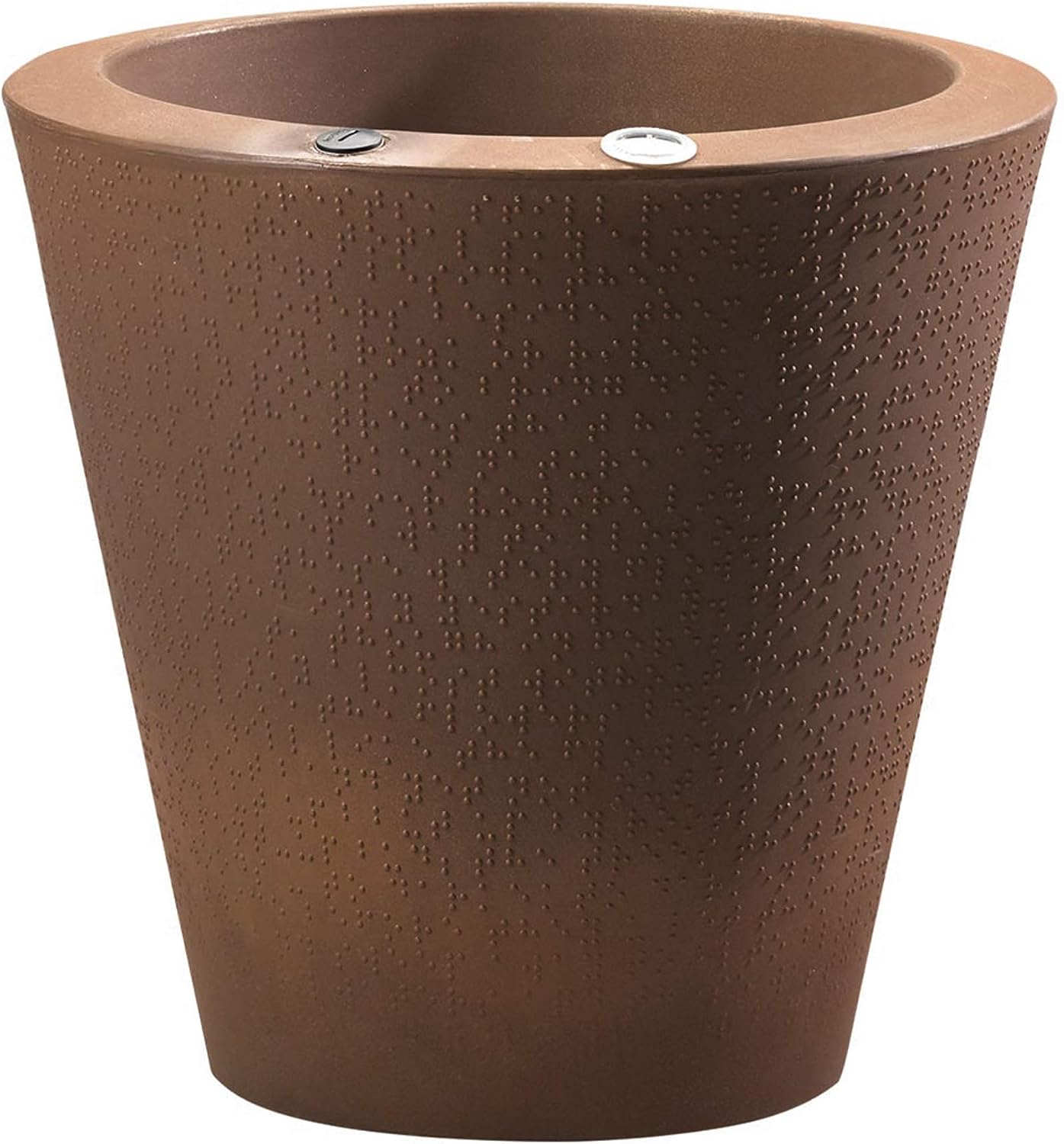 Crescent Garden Dot TruDrop Indoor/Outdoor Planter, Self-Watering Plant Pot, 20 Inches, (Mocha)
