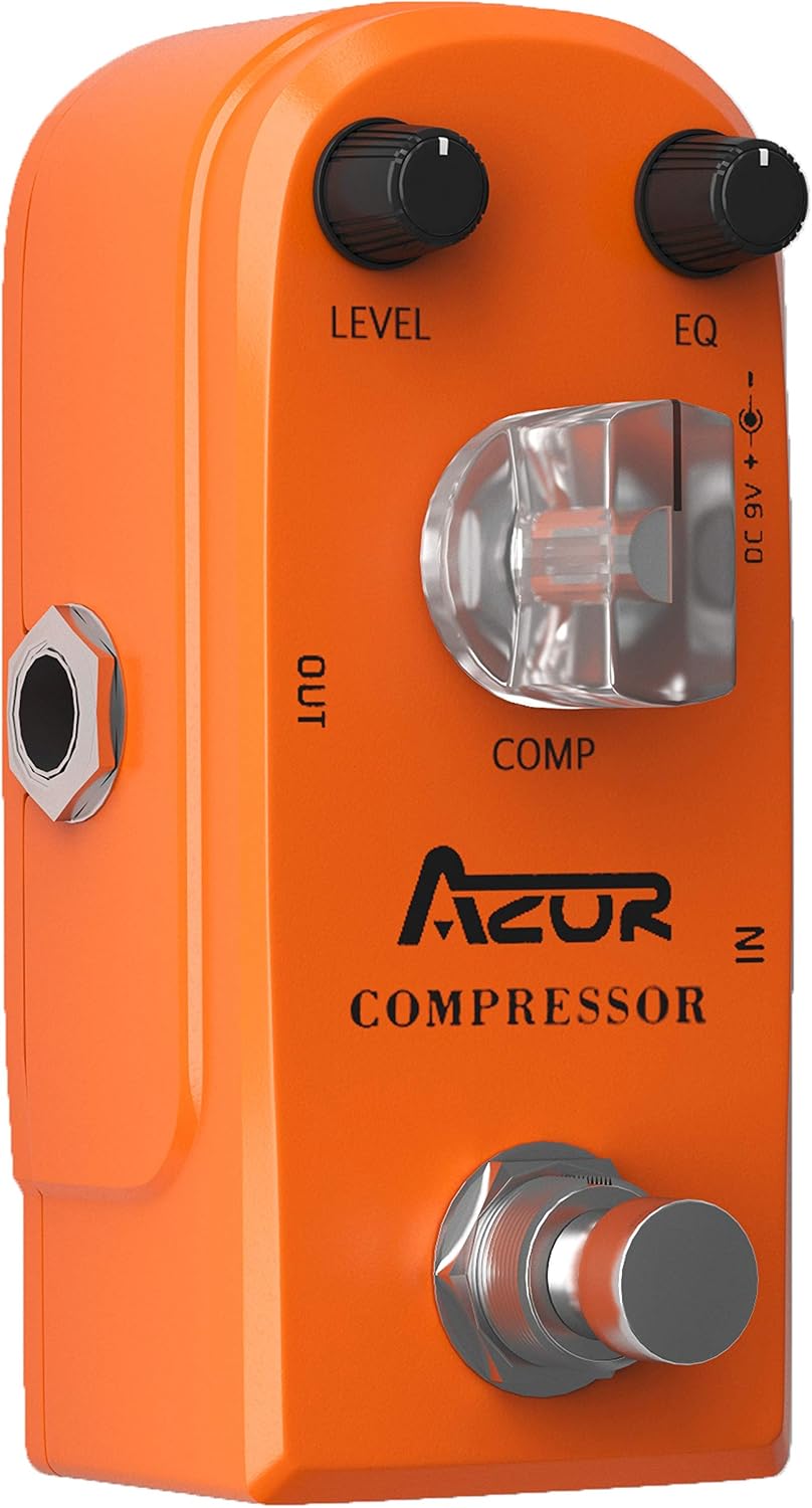 AZOR 5 Band Bass EQ Pedal, Aluminium Alloy True Bypass Equalizer Effect Pedal, Compact Mini Tone Control Pedal for Electric Bass Guitar