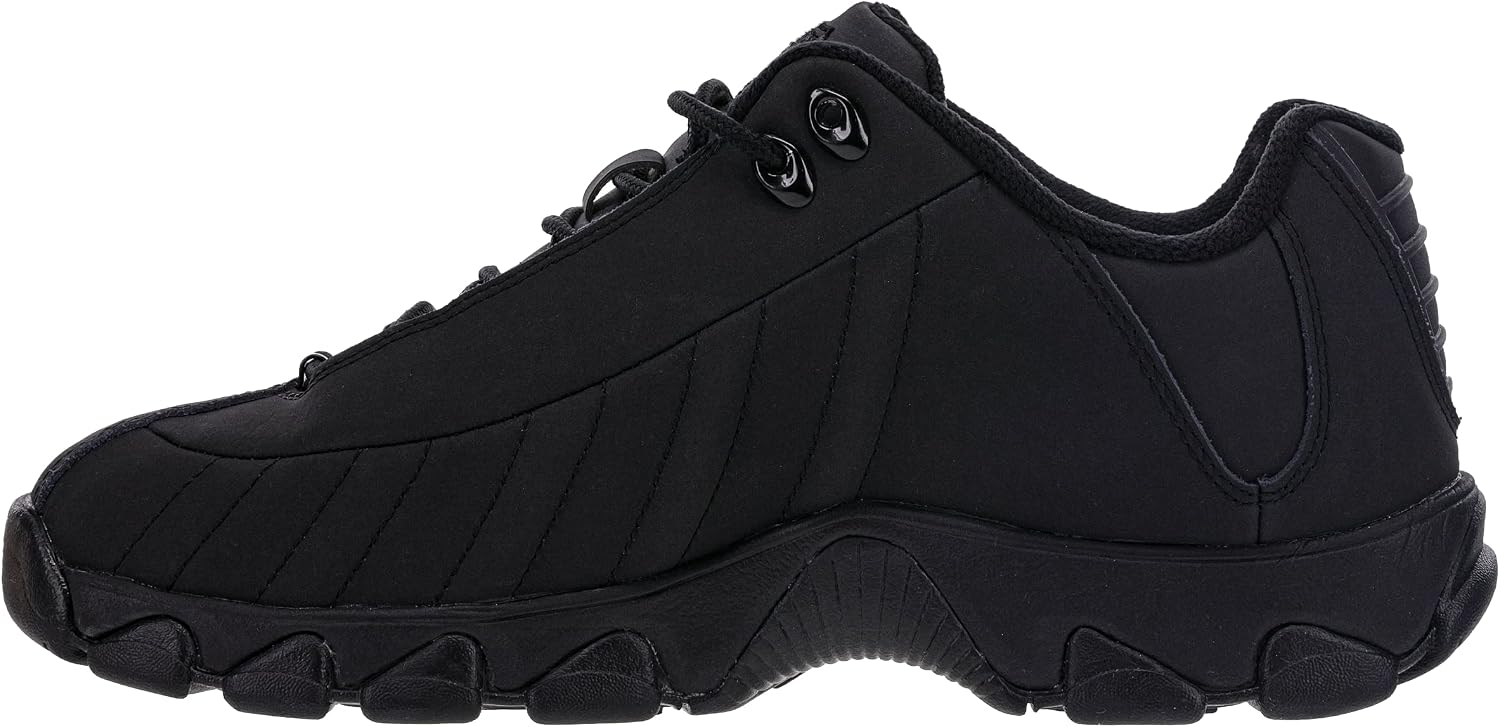 K-Swiss Men's ST329 CMF Sneaker, Wide Tennis Walking Shoes Leather Upper | Court Inspired, Tennis Heritage, Comfort Soft Cushioning, Arch Support, Wide Feet Fit, Chunky Silhouette, Classic Style.