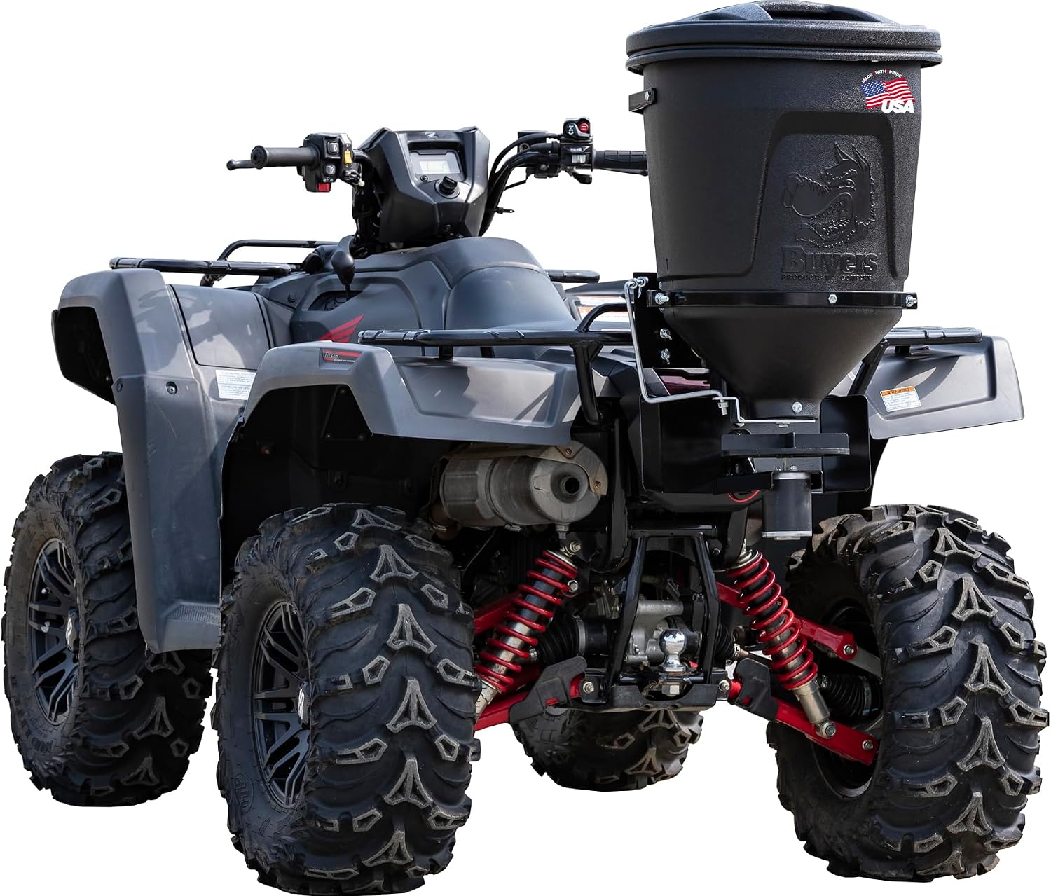 Buyers Products ATVS15A ATV 12V Broadcast Spreader 15 Gallon Hopper | 12V ATV Broadcast Spreader Holds 15 Gallons And Spreads Seed, Feed, Salt