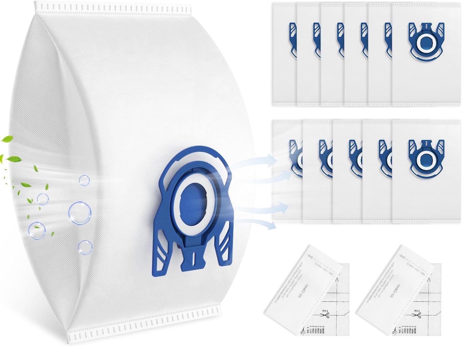 20 Pack 3D Airclean GN Vacuum Bags For Miele Classic C1 & Complete C1