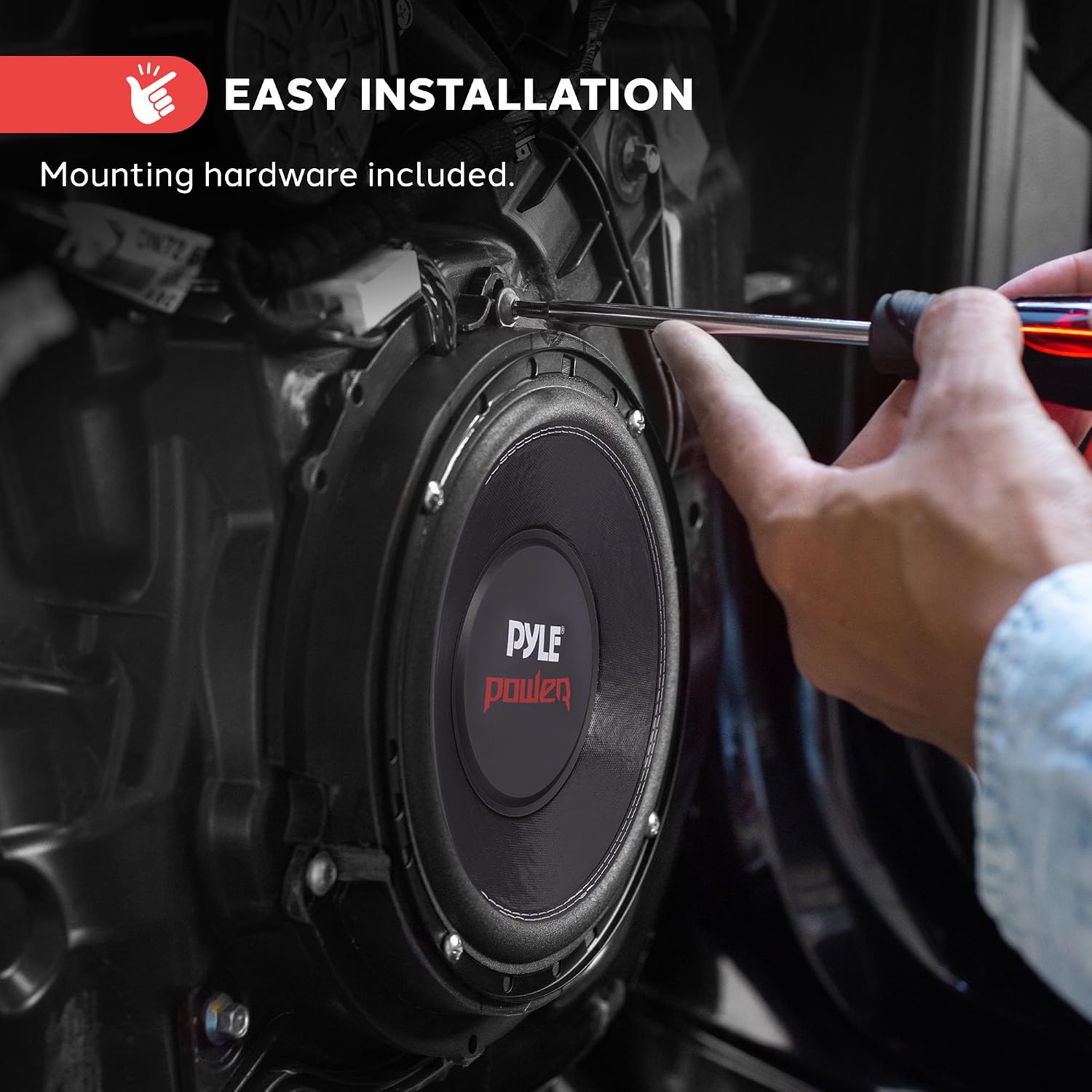 Pyle 8" Car Subwoofer Speaker - 800 Watt Dual 4 Ohm Voice Coil, Treated Foam Surround, Non-Pressed Paper Cone, 60oz Magnet - Powerful Vehicle Audio Bass Woofer for Car Stereo Systems - PLPW8D (Black)
