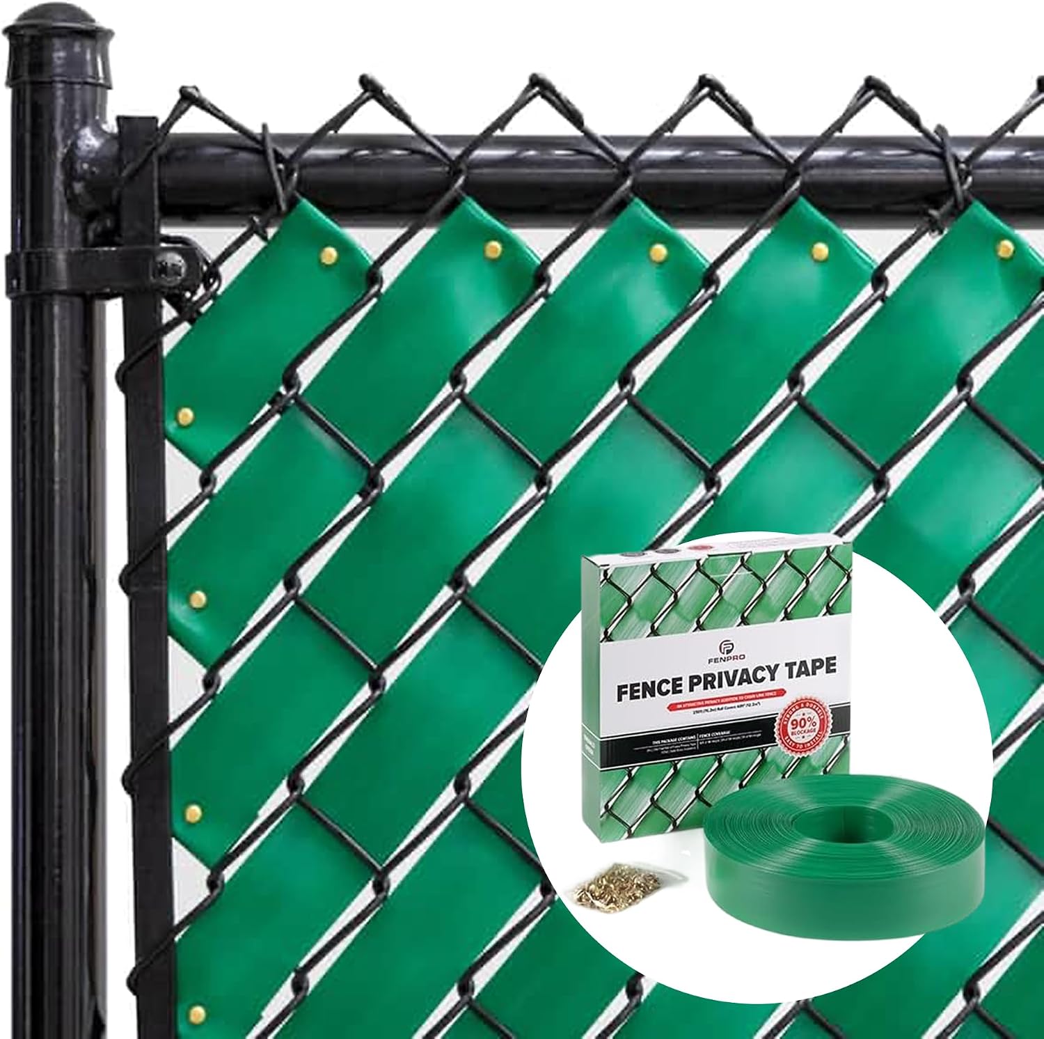 Chain Link Fence Privacy Tape 250 ft (40 SqFt) (Arctic White) | Gardening, Outdoor Wall, Balcony, Patio, Yard, Injury Prevention, Safety Fence Cover for Dog, Other Pet Hedge Slats