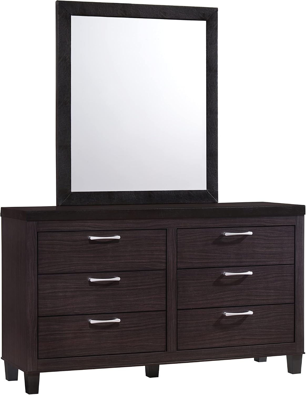 Contemporary Styling Espresso Twin/Full/Queen/King Bedroom Set (Queen Size Bed, 4 Pc)