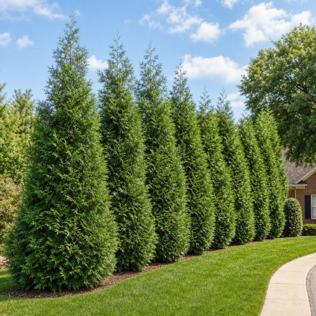 Thuja Green Giant | 40 Live Plants | Thuja standishii x plicata | Fast Growing Evergreen Trees | Privacy Hedge Plants for Landscaping