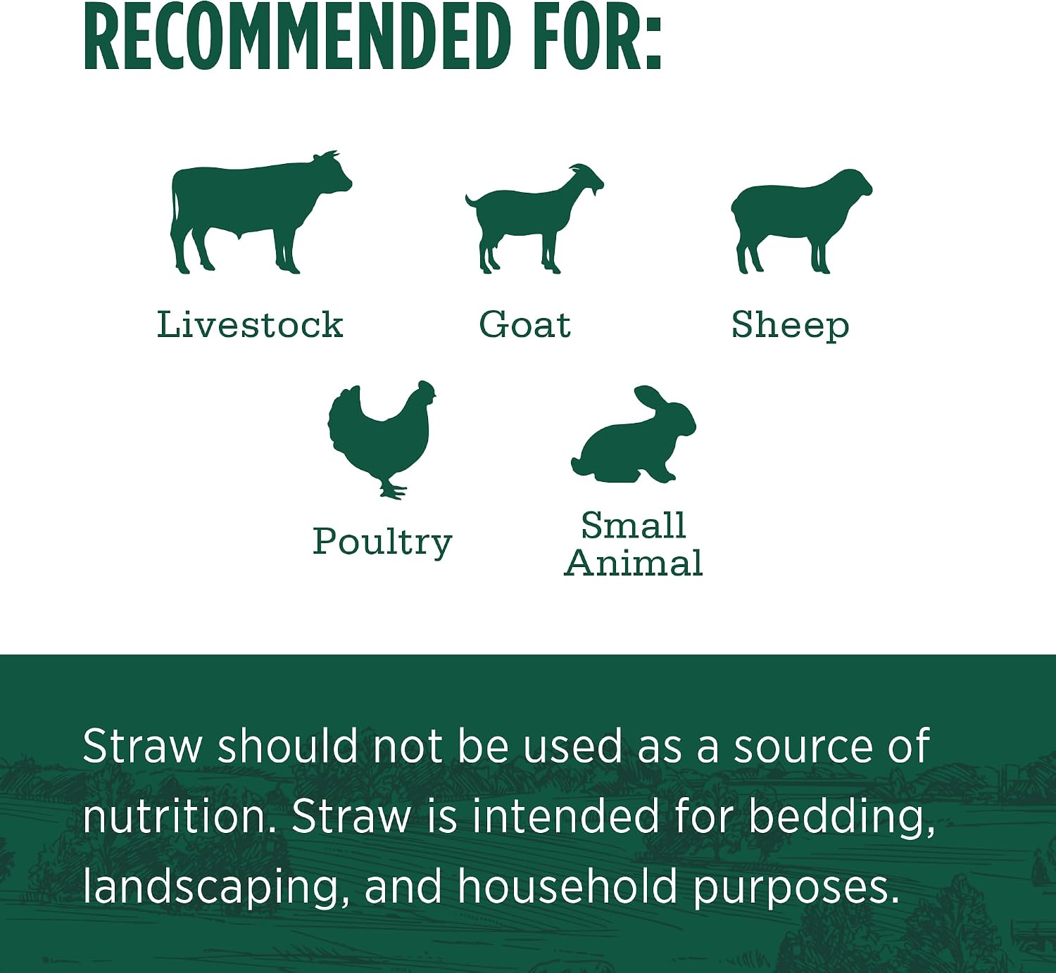 standlee Straw Compressed Bale Animal Bedding, Hay Bedding for Horses & Livestock, 3.6 cu. ft.