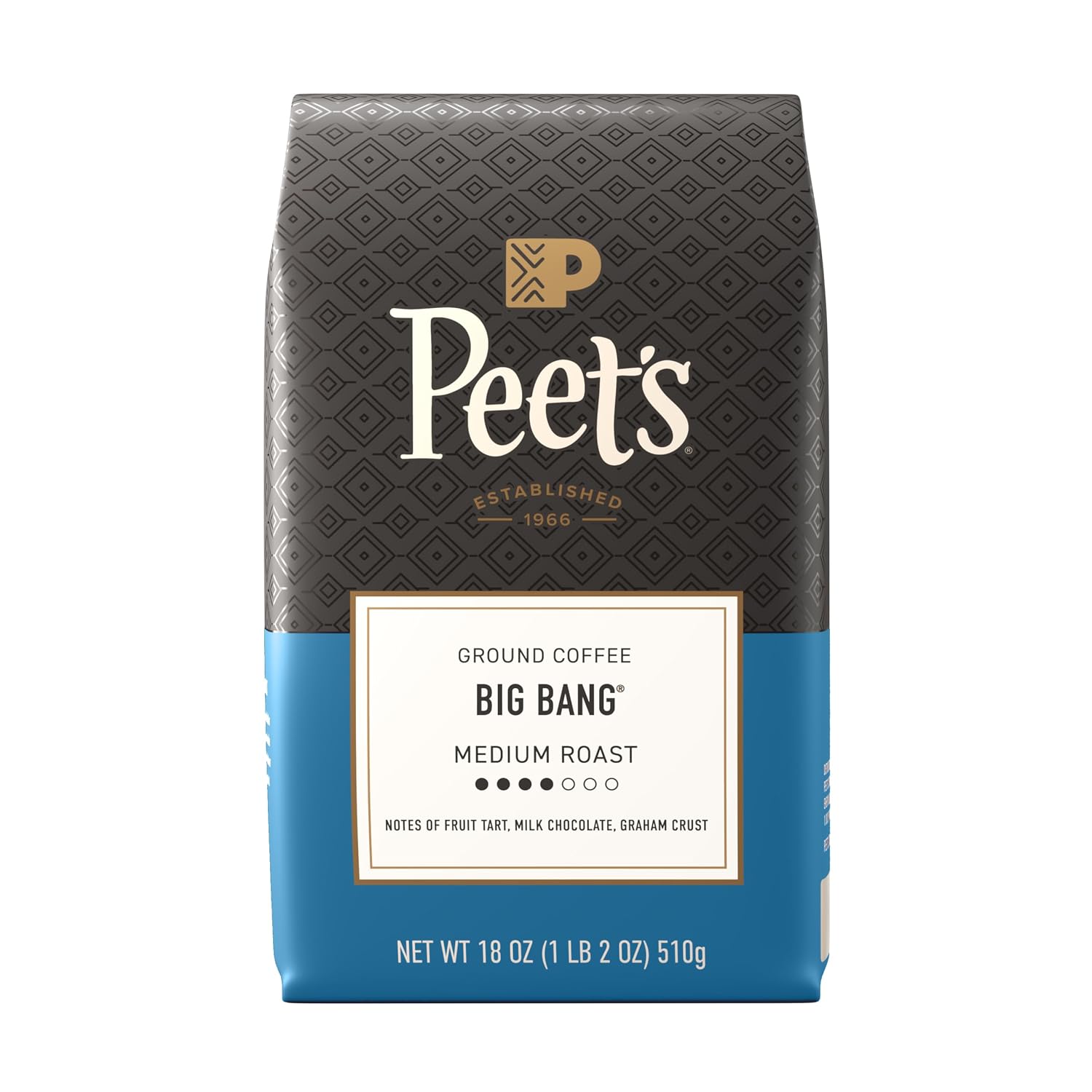 Peet's Coffee Ground Coffee Medium Roast, Big Bang, 18 Ounces