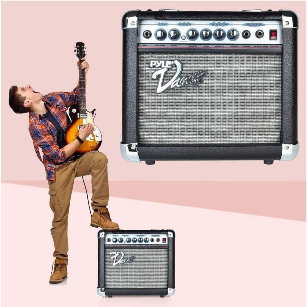PYLE PVAMP30 30W Vamp-Series Amplifier with 3-Band EQ & Overdrive