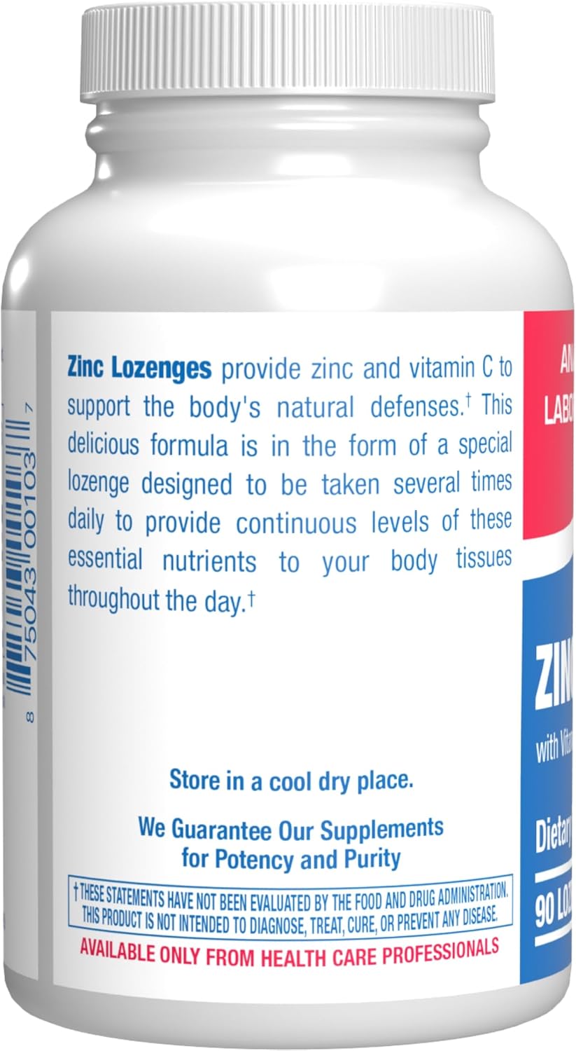 Zinc Lozenges with Vitamin C for Immune Support - High Absorption Vitamin C and Zinc Lozenges for Adults Daily and Seasonal Wellness - Tasty Immune