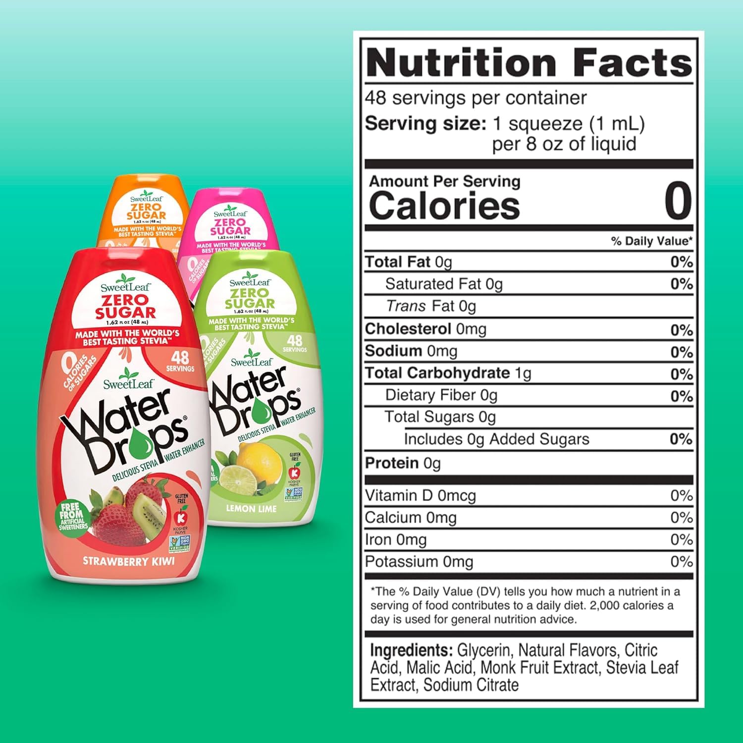 SweetLeaf Water Flavoring Drops, Variety Pack - 1.62 Fl Oz, Pack of 3 | Stevia Water Enhancer, Sugar Free, Zero Calorie Additive, Contains Monk Fruit Extract, Gluten Free, Keto Friendly