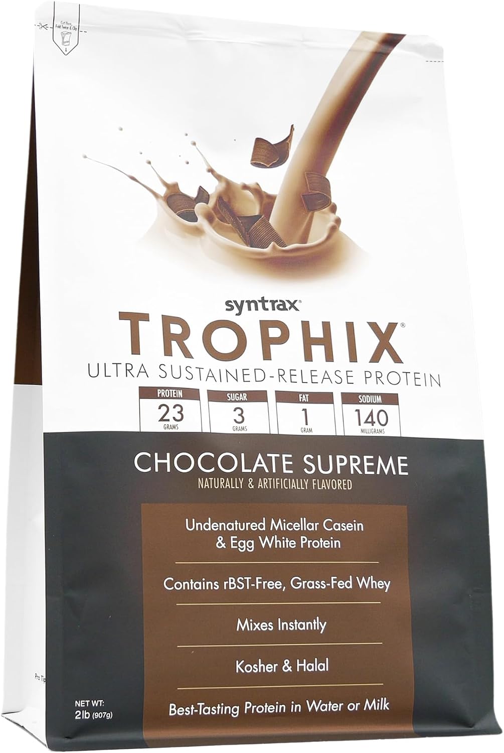 Syntrax Nutrition Trophix, Ultra Sustained-Release Protein Powder Blend, Chocolate Supreme, 5 lbs.